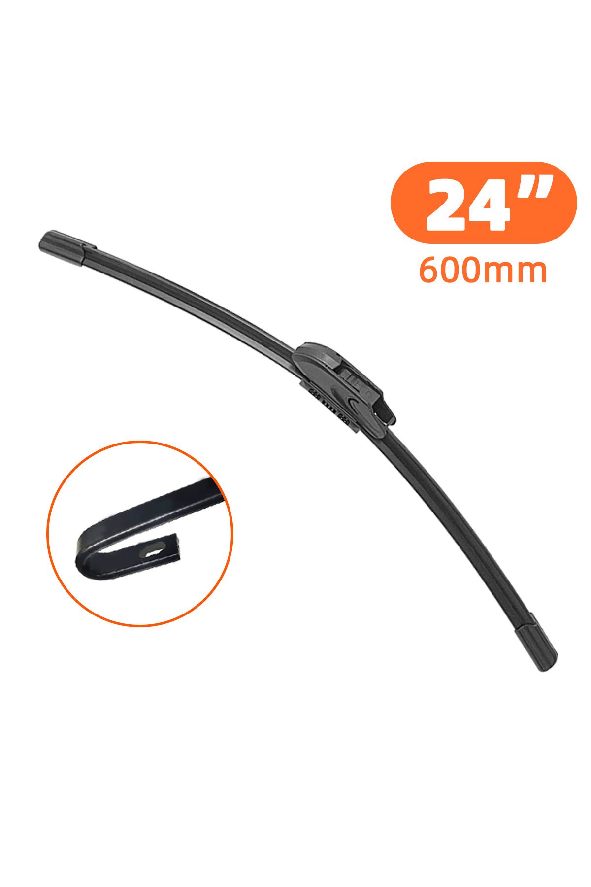 Choice-24inch (600mm) Wiper Blade Universal General J U Hook 13"14"16"17"18"19"20"21" 22" 24" 26"28" Windsh 1