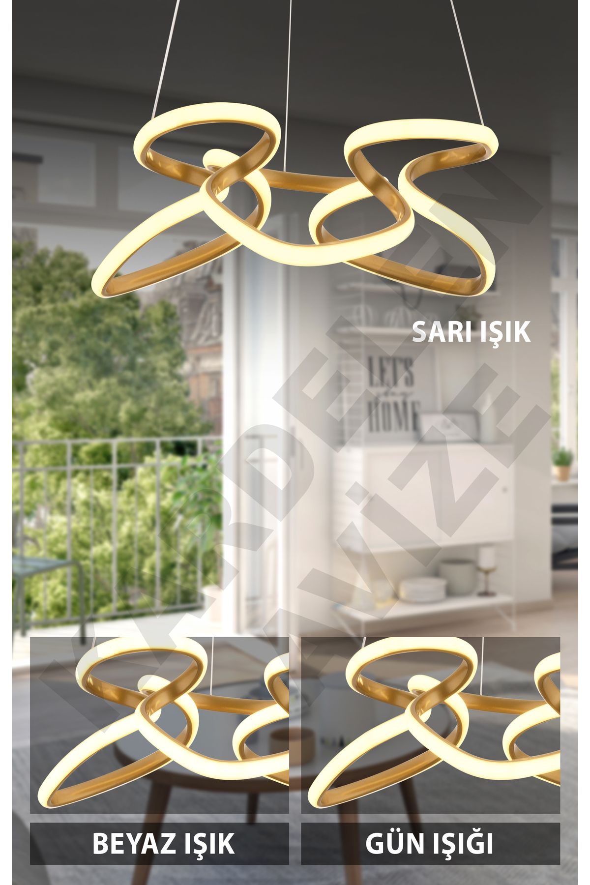 KARDELEN AYDINLATMA AVİZE-Kardelen 3-Color Antique Strawberry Pendant Lamp Modern Led Chandelier 1