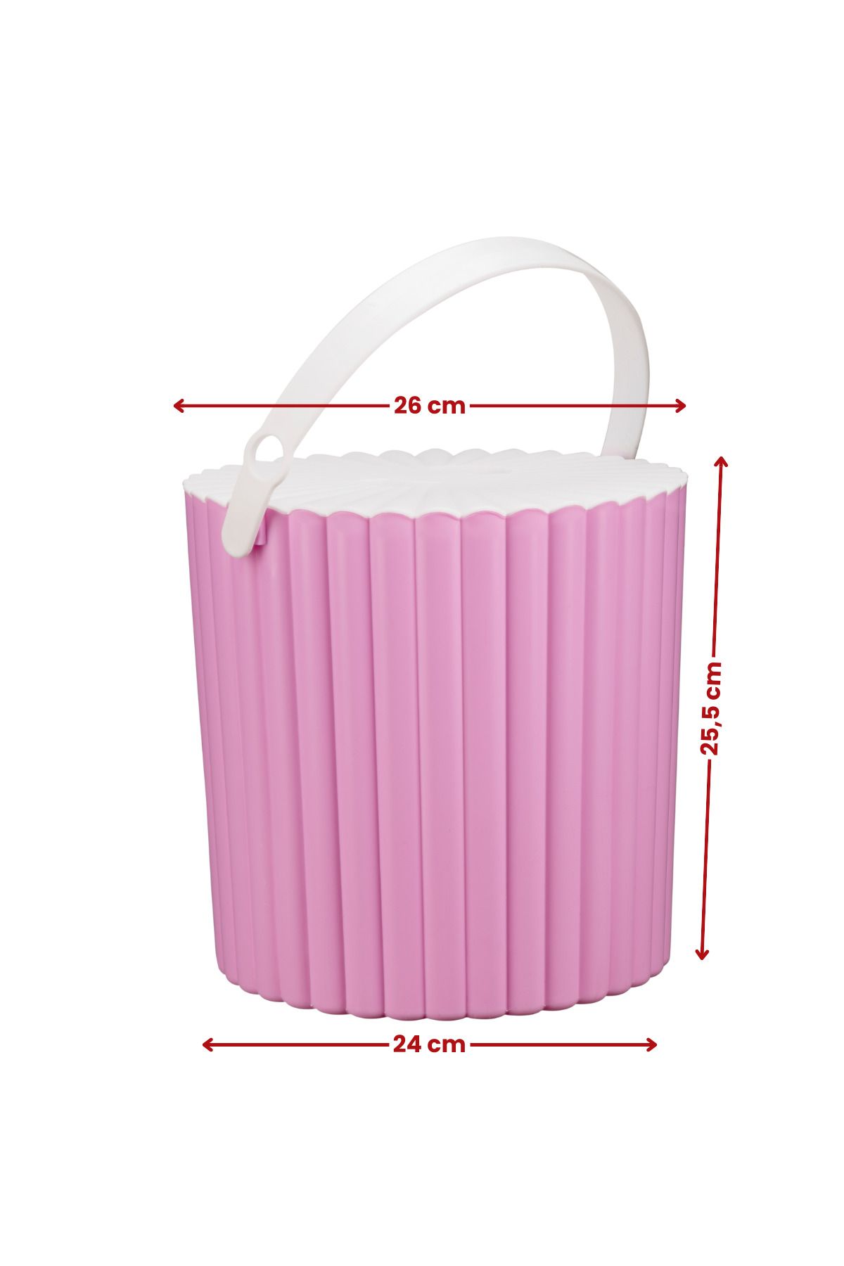 Flora-2-Piece Flour and Pulses Container, Trendy Multi-Purpose Round Storage Bucket F365 3