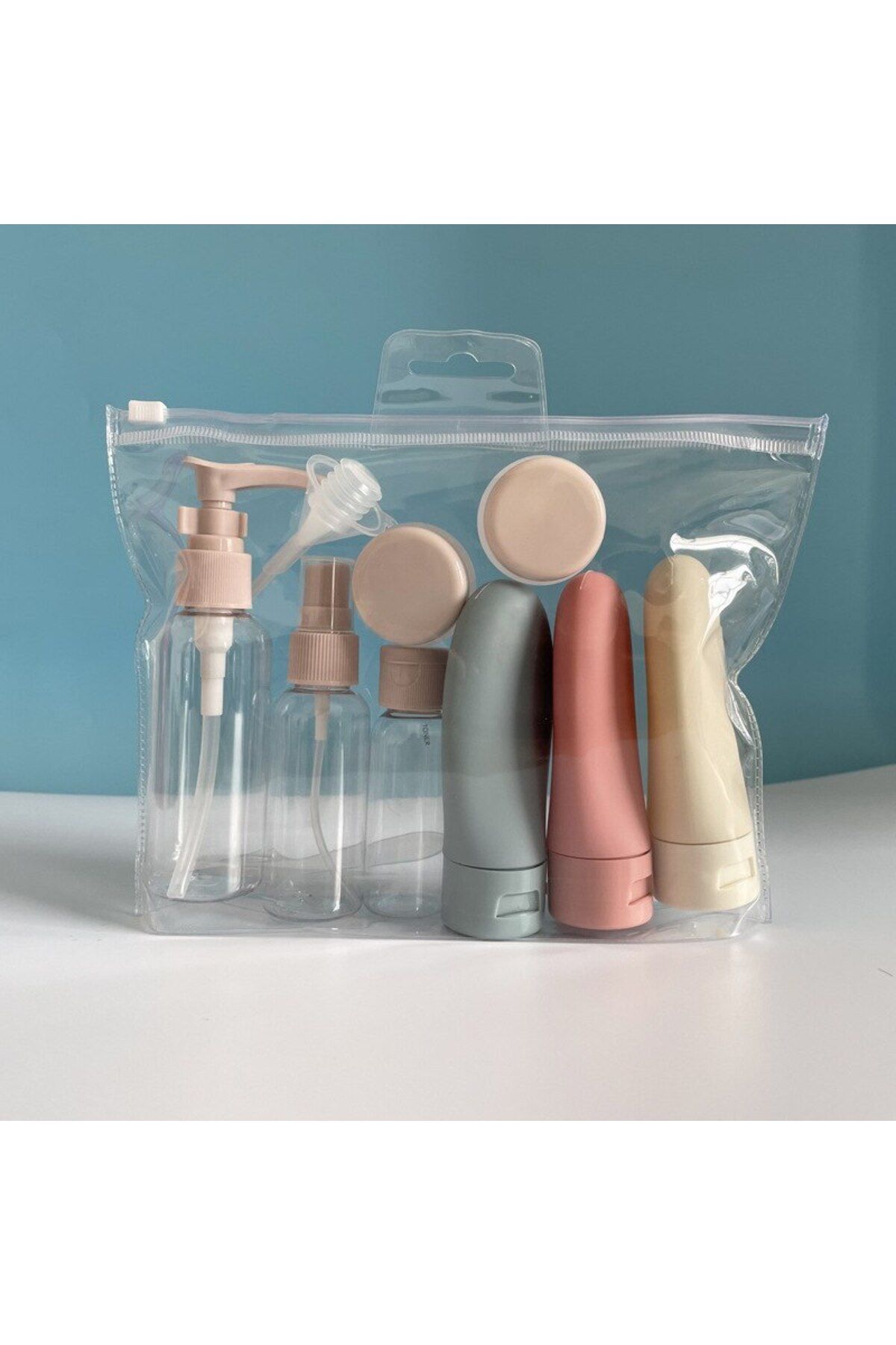 Choice-11pcs Set 11pcs Travel Bottles Set With Storage Bag Travel Size Empty Liquid Cream Lotion Containers 1