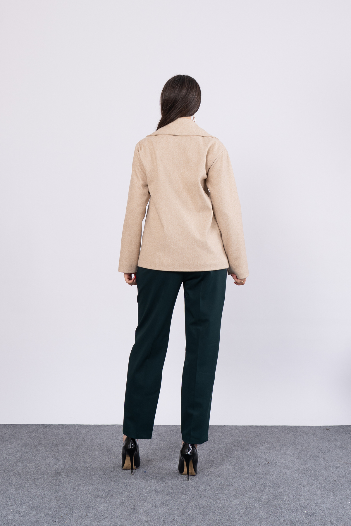 MissVina  Oversize Trend Geniş Kısa Kaban Palto 2591 - Görsel 3