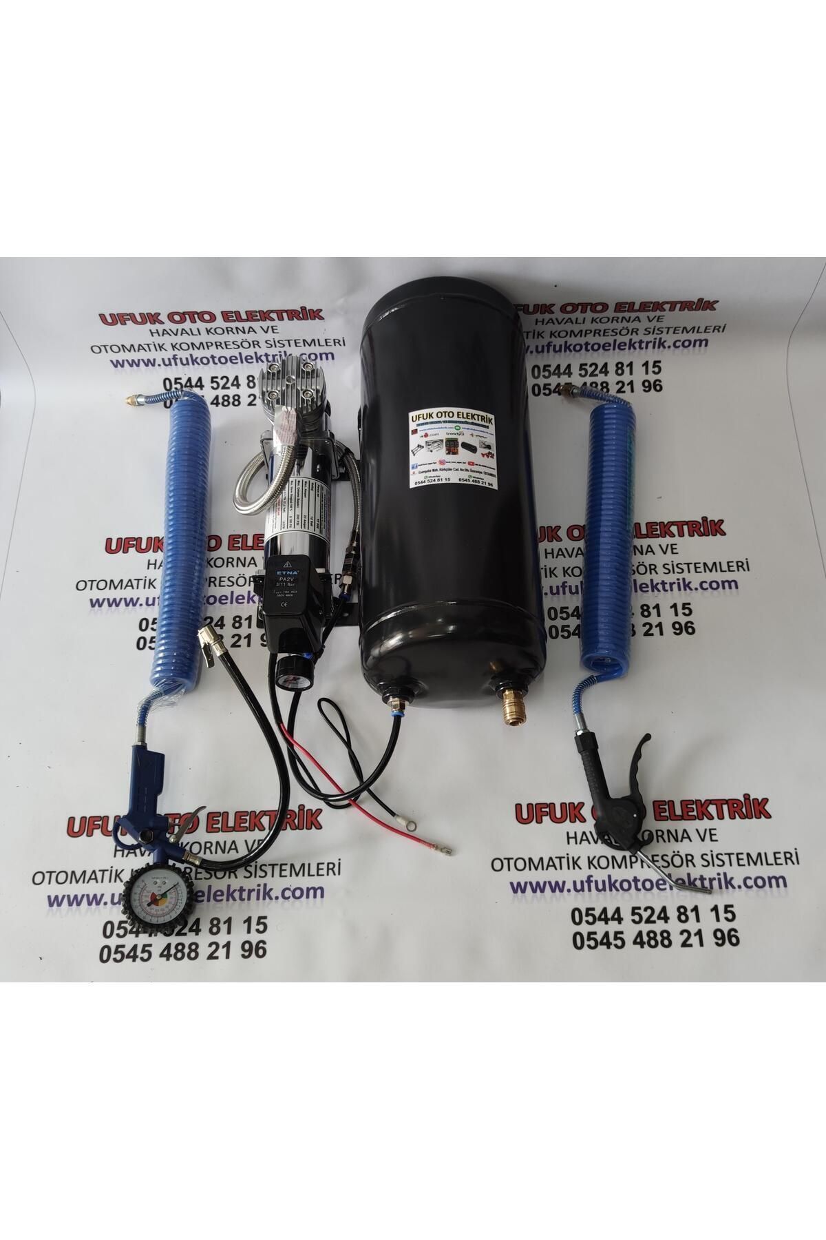 Genel Markalar 15 Litrelik Otomatik Kompresör Seti Lastik Ve Hava Tabancalı Ful