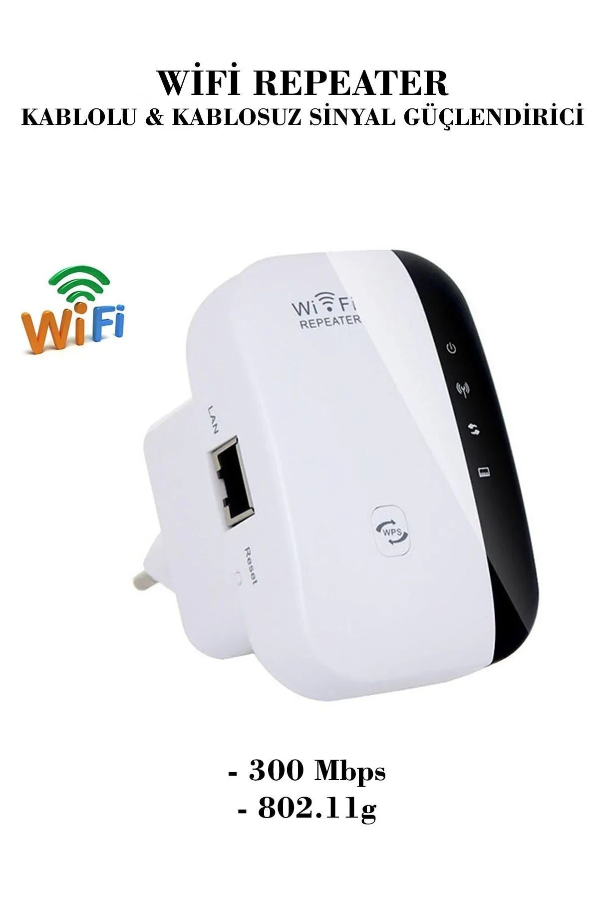 TECHNOMEN 300 Mbps Rj45 Acces Point Repeater Wifi Güçlendirici