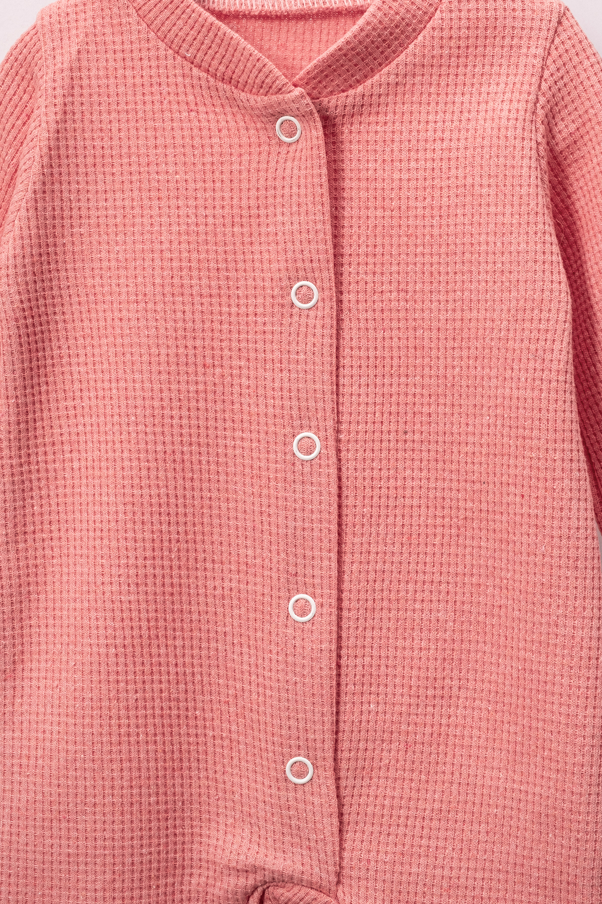 Bubito Tarz Şapkalı Fitilli Penye Bebek Tulum-Somon fotoğrafı 4 (önizleme)