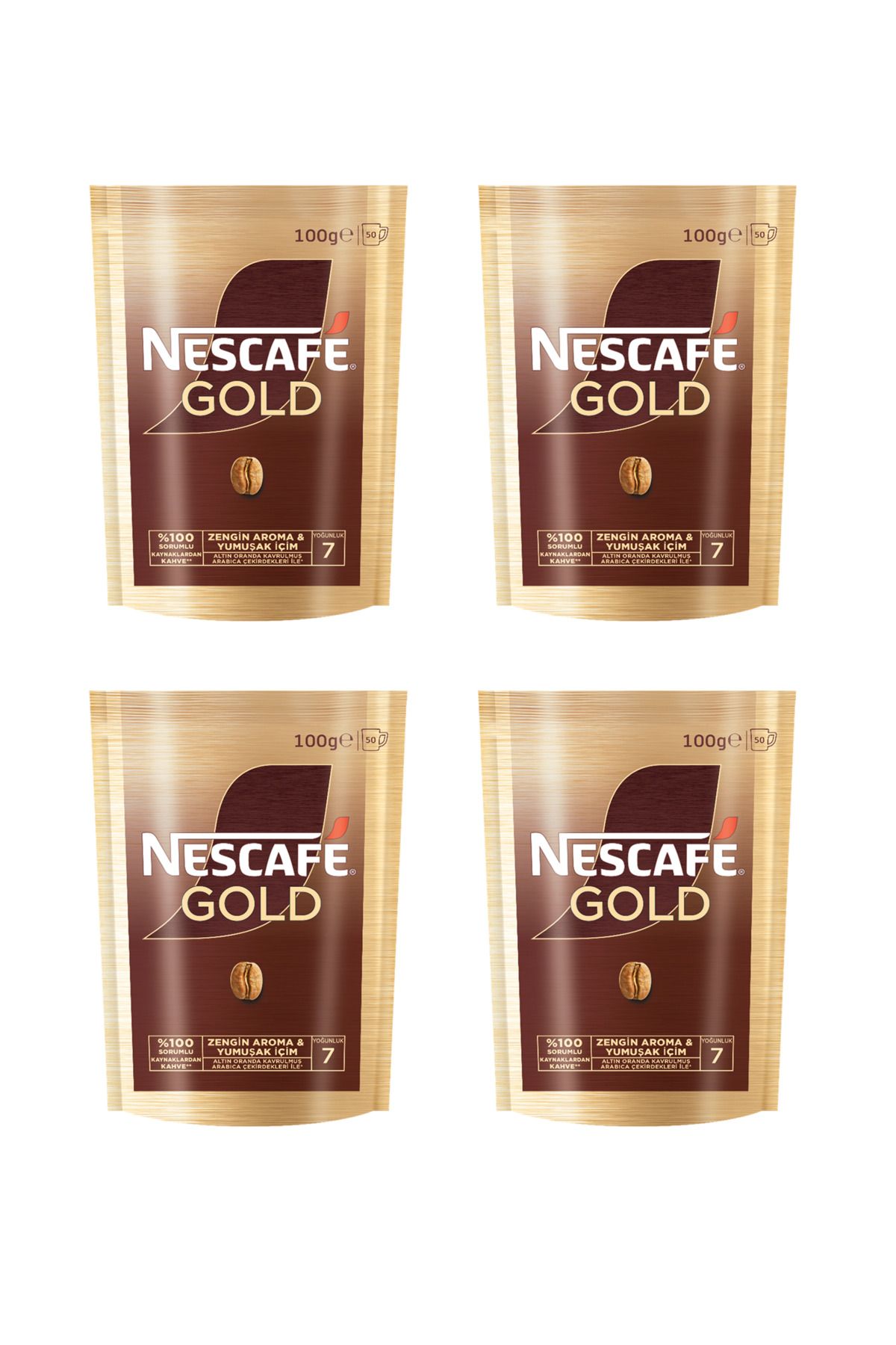 Nescafe Gold Kahve Poşet 100 Gr X 4 Adet