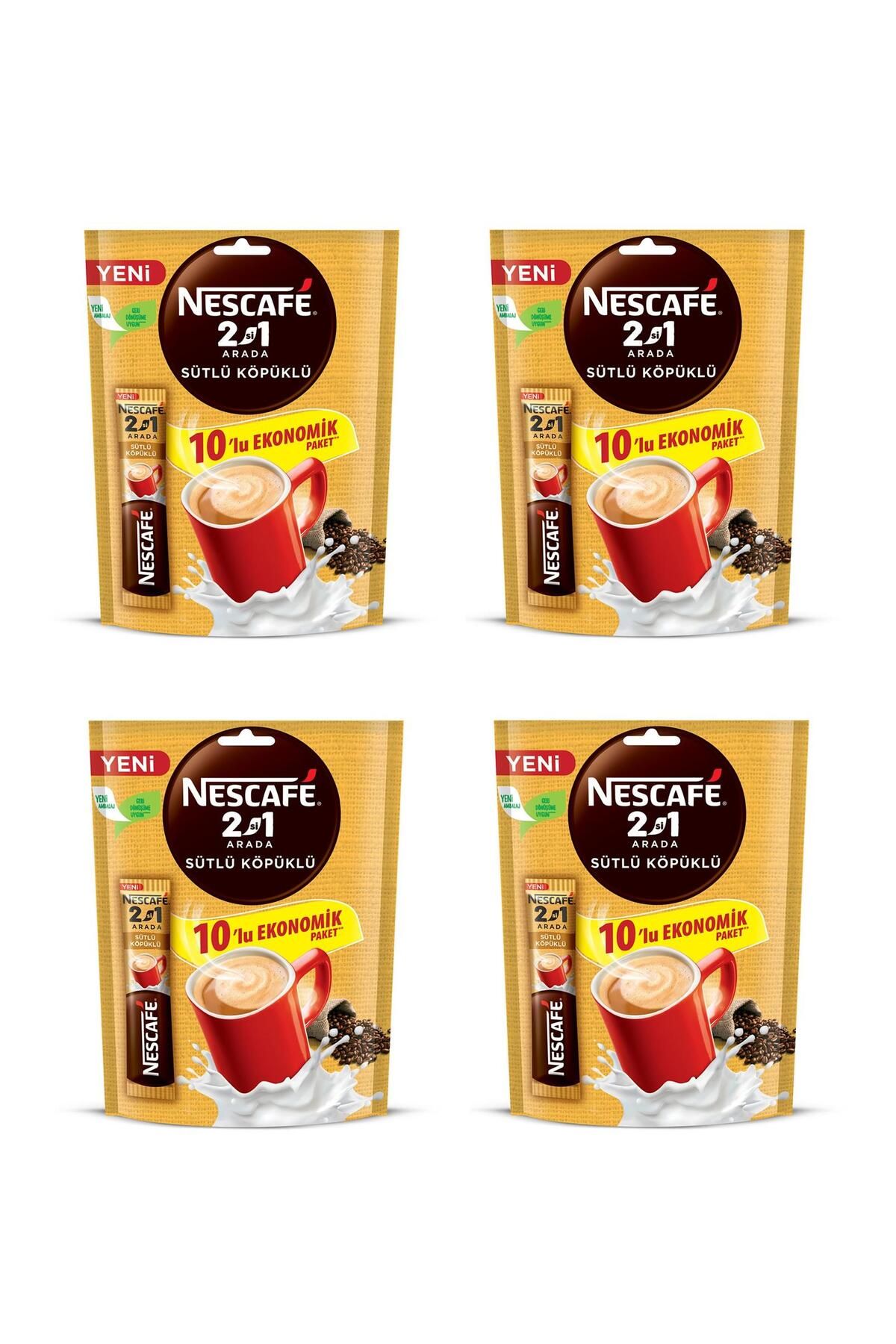 Nescafe 2Si1 Arada Sütlü Köpüklü Kahve 10 Gr X 40 Adet