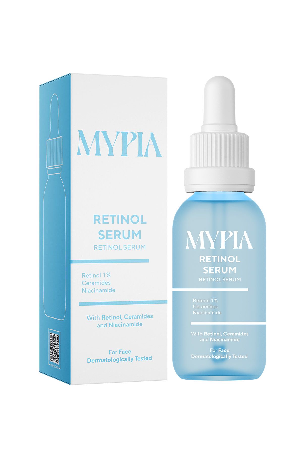 Mypia Cosmetics 2'li Kırışıklık ve Yaşlanma Karşıtı, Onarıcı, Aydınlatıcı Retinol Serum (1% Retinol & Ceramides)30ML-2