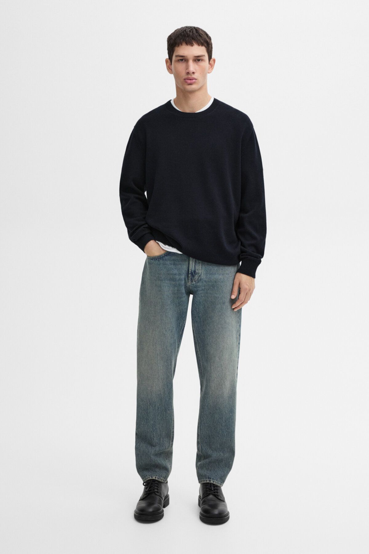 شلوار جین نخی به شکل مخروطی Massimo Dutti