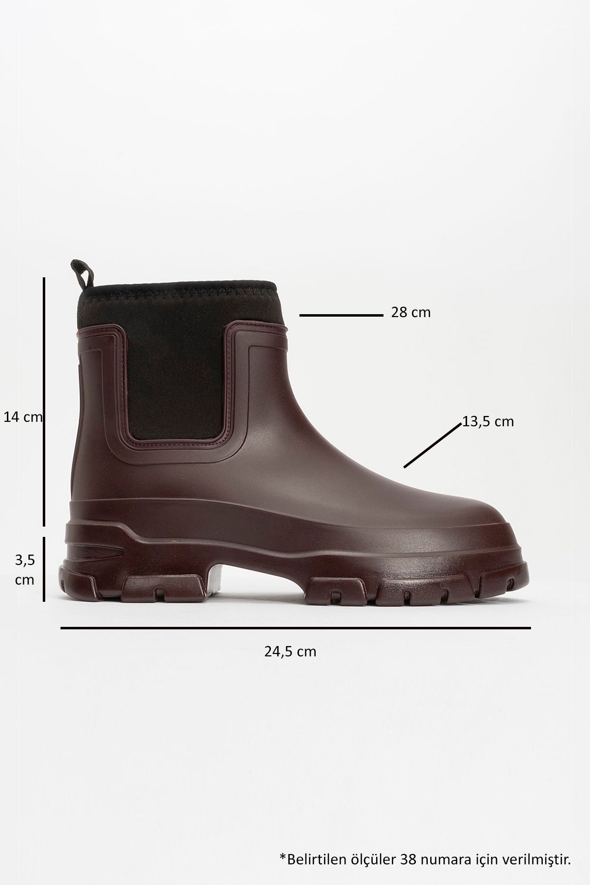 LuviShoes-Γυναικείες μπότες βροχής PLOYE Claret Red 4