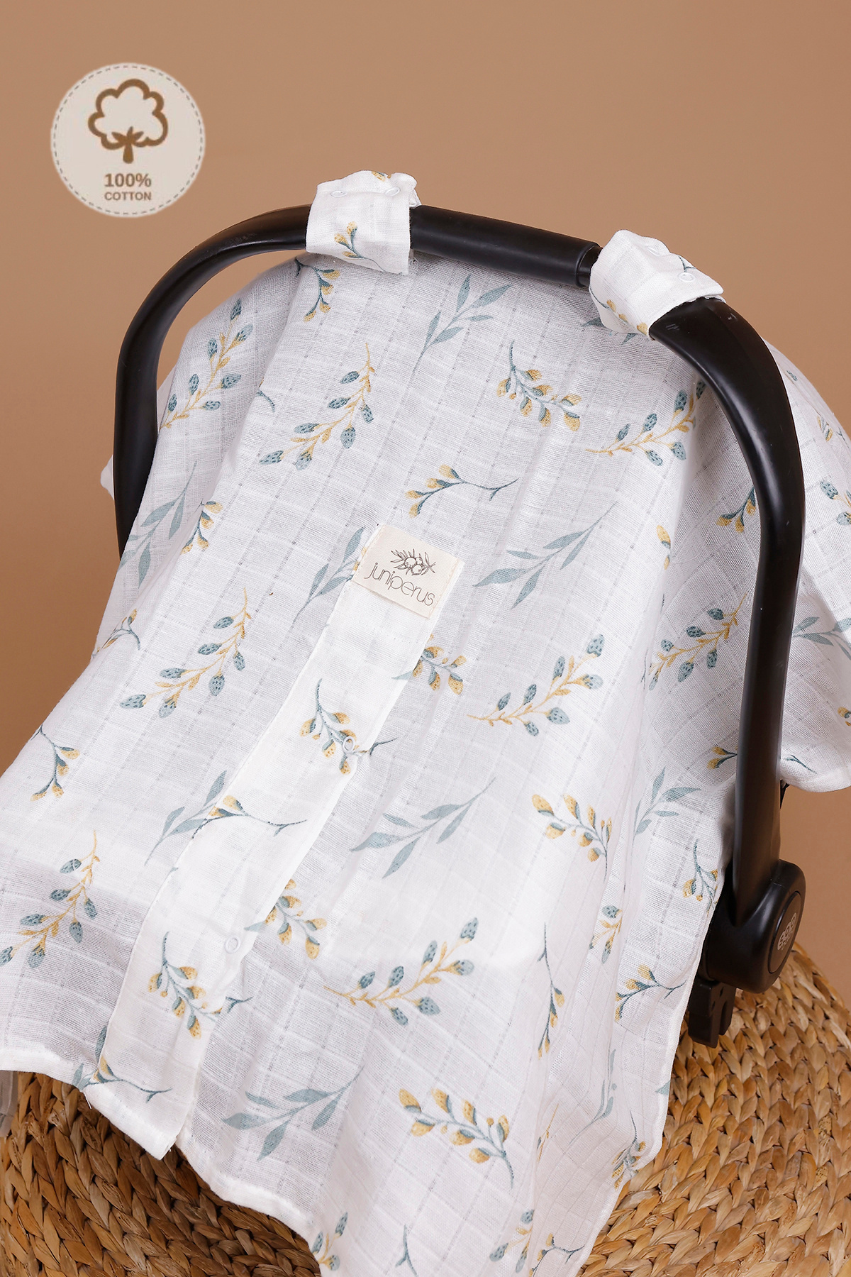 JUNİPERUS 2'li Müslin Bebek Puset Örtüsü Puset Minderi Ortopedik Bel Destekli fotoğrafı 2 (önizleme)