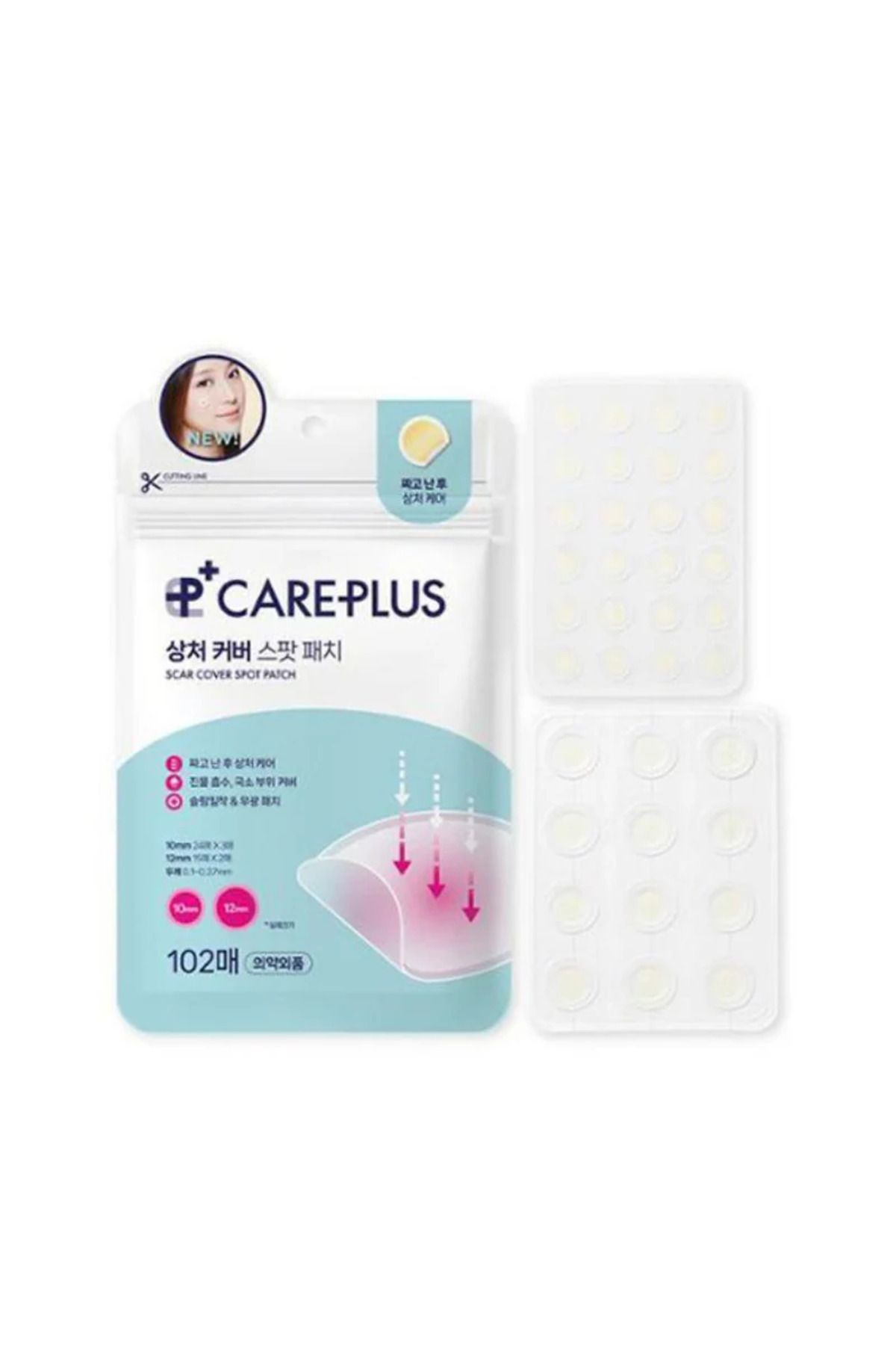 Care Plus "KOREA" OLIVE YOUNG Overnight Care Plus Scar Cover Patches  Bandı (102 Adet) - 2023 Version