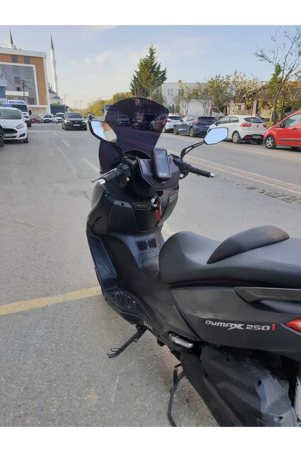 SYM Joymax 250 İ Siperlik Ön Cam 2013 2016 Model 65cm Siyah Renkli 4mm ORTA BOYLU CAM İADESİ YOKTUR