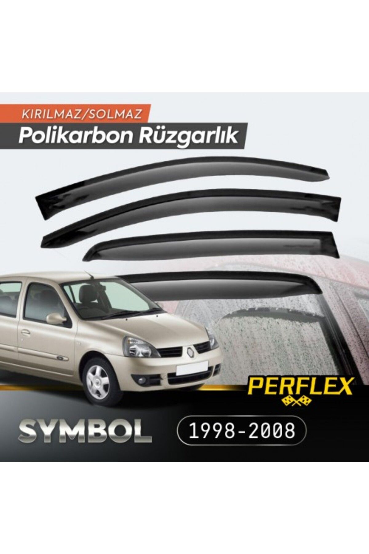 Acousticworld Renault Symbol 1998-2008 Cam Rüzgarlığı V2 Düz