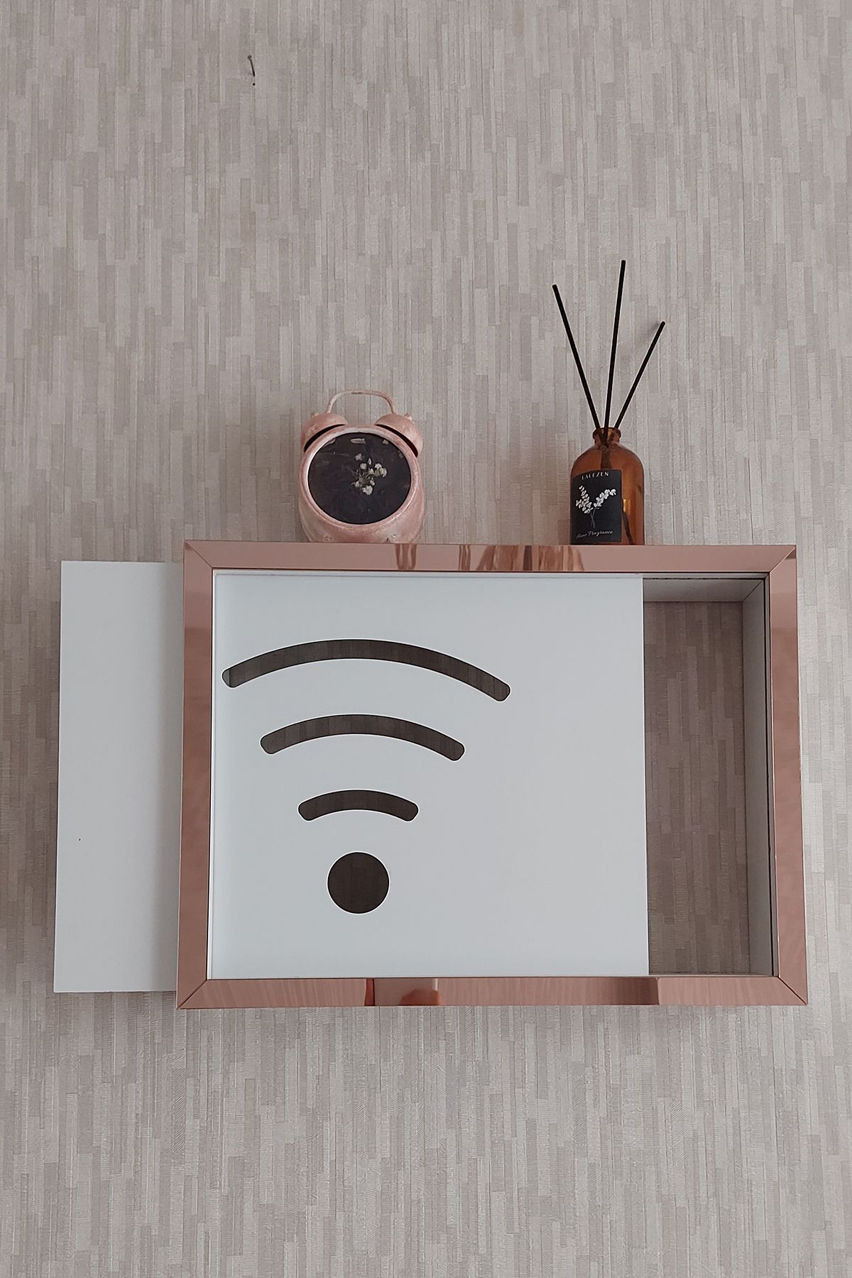 HKM Ticaret-Wall Hangable Fuse and Modem/Wifi Storage Box with Wifi Emblem 3