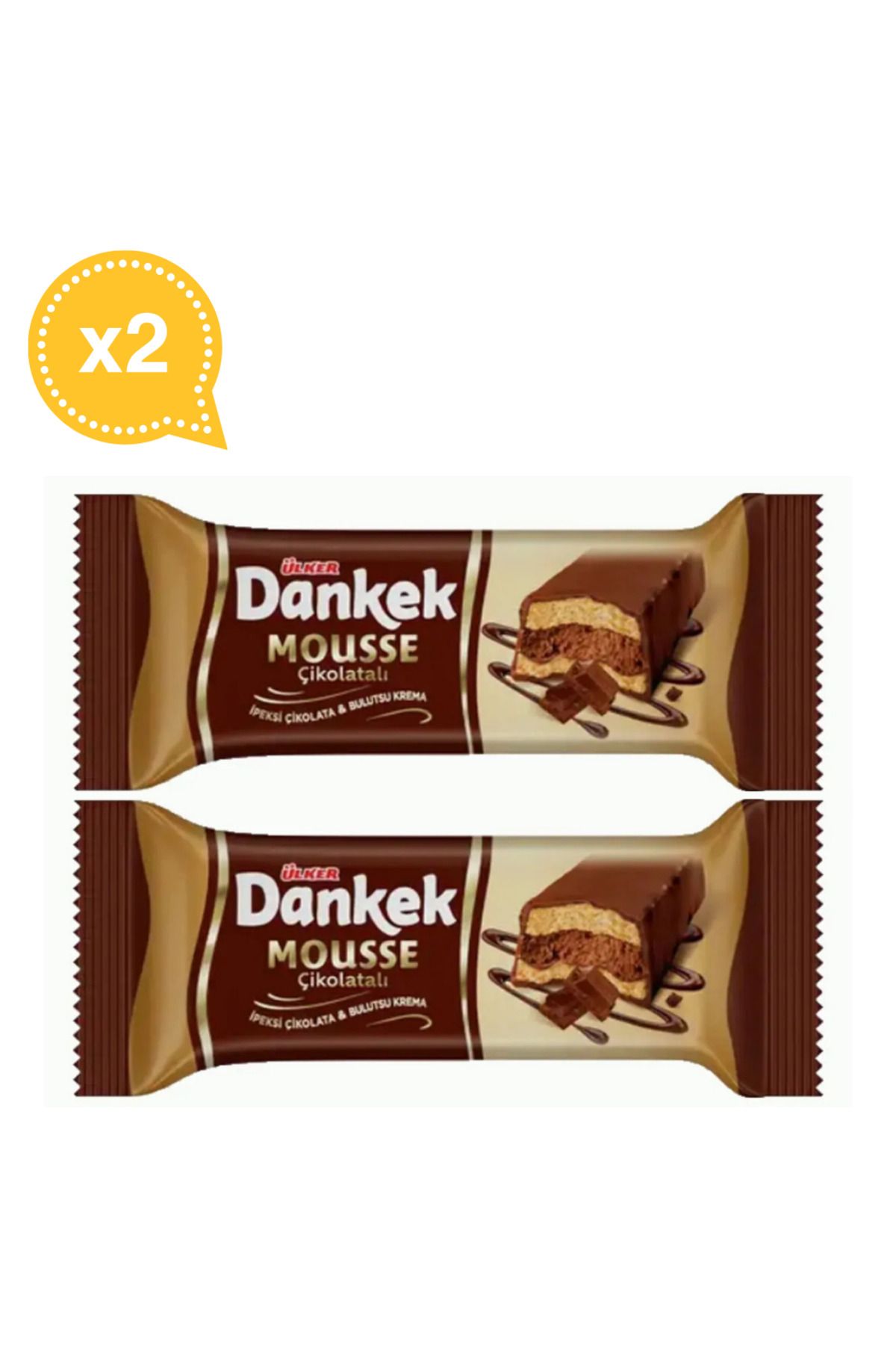 Ülker Ülker Dankek Mousse Çikolatalı Kek 45 g x 2 Adet