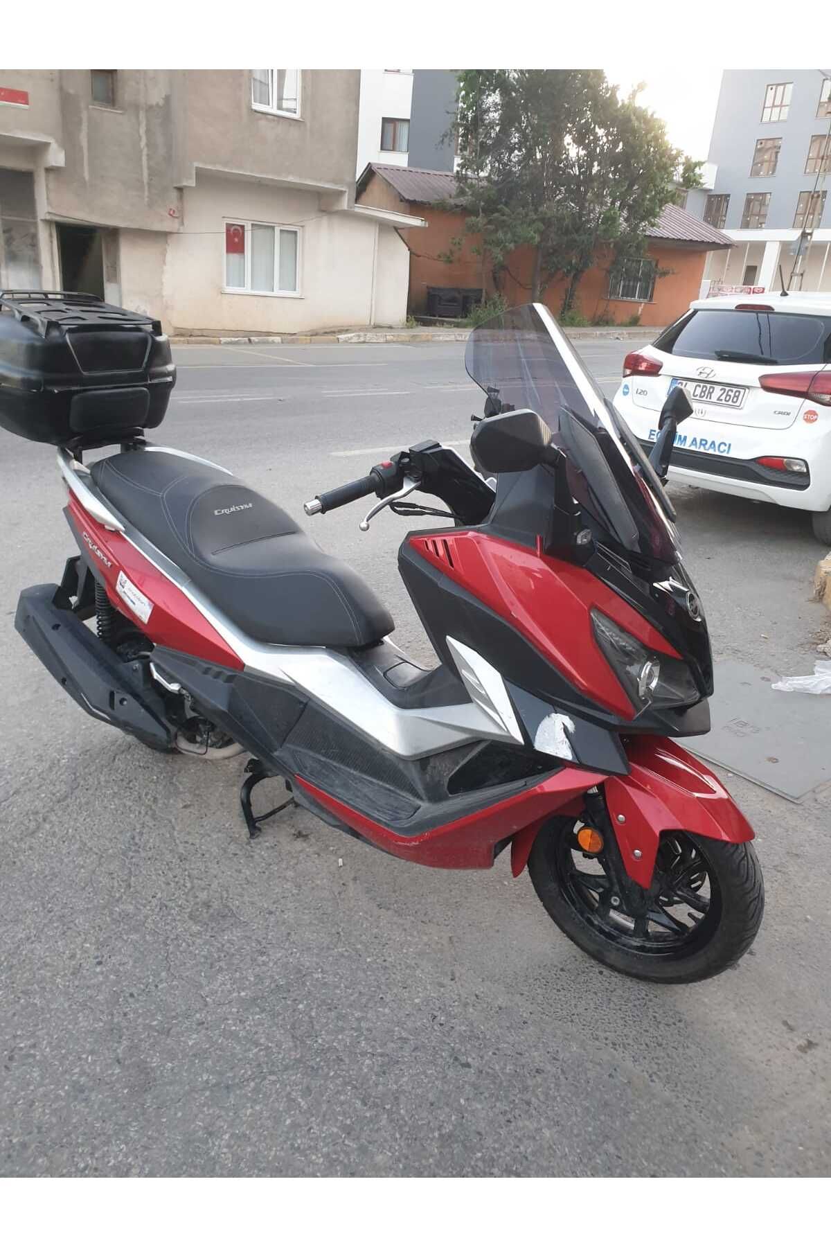 SYM Cruisym 250 i Siperlik Ön Cam 2018 Model 57cm Füme Renkli 4mm UZUN CAM