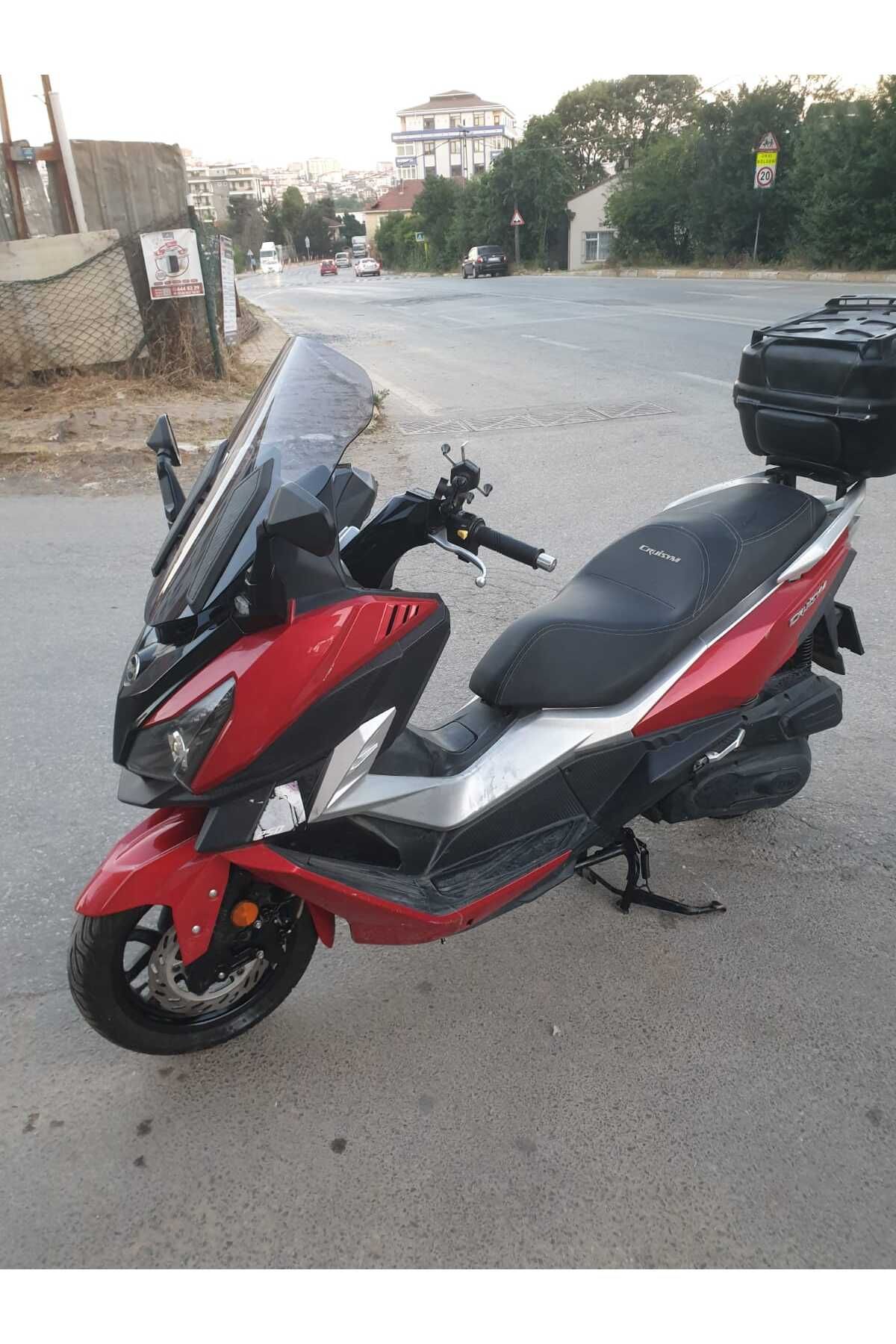 SYM Cruisym 250 i Siperlik Ön Cam 2018 Model 57cm Füme Renkli 4mm UZUN CAM