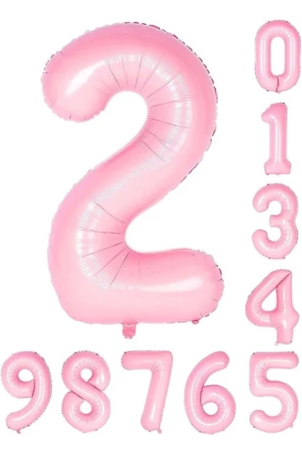 Store Tüm Rakamlarda Pembe Folyo Balon 34 Inç 76-82 Cm
