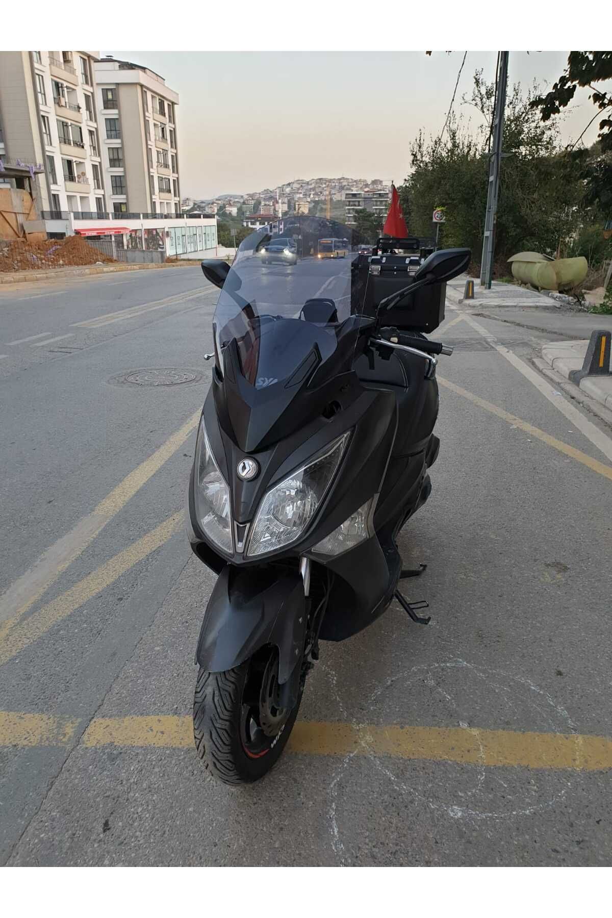 SYM Joymax 250 İ Siperlik Ön Cam 2015 2016 Model 65cm Füme Renkli 4mm APARAT GÖNDERİLMEYECEK