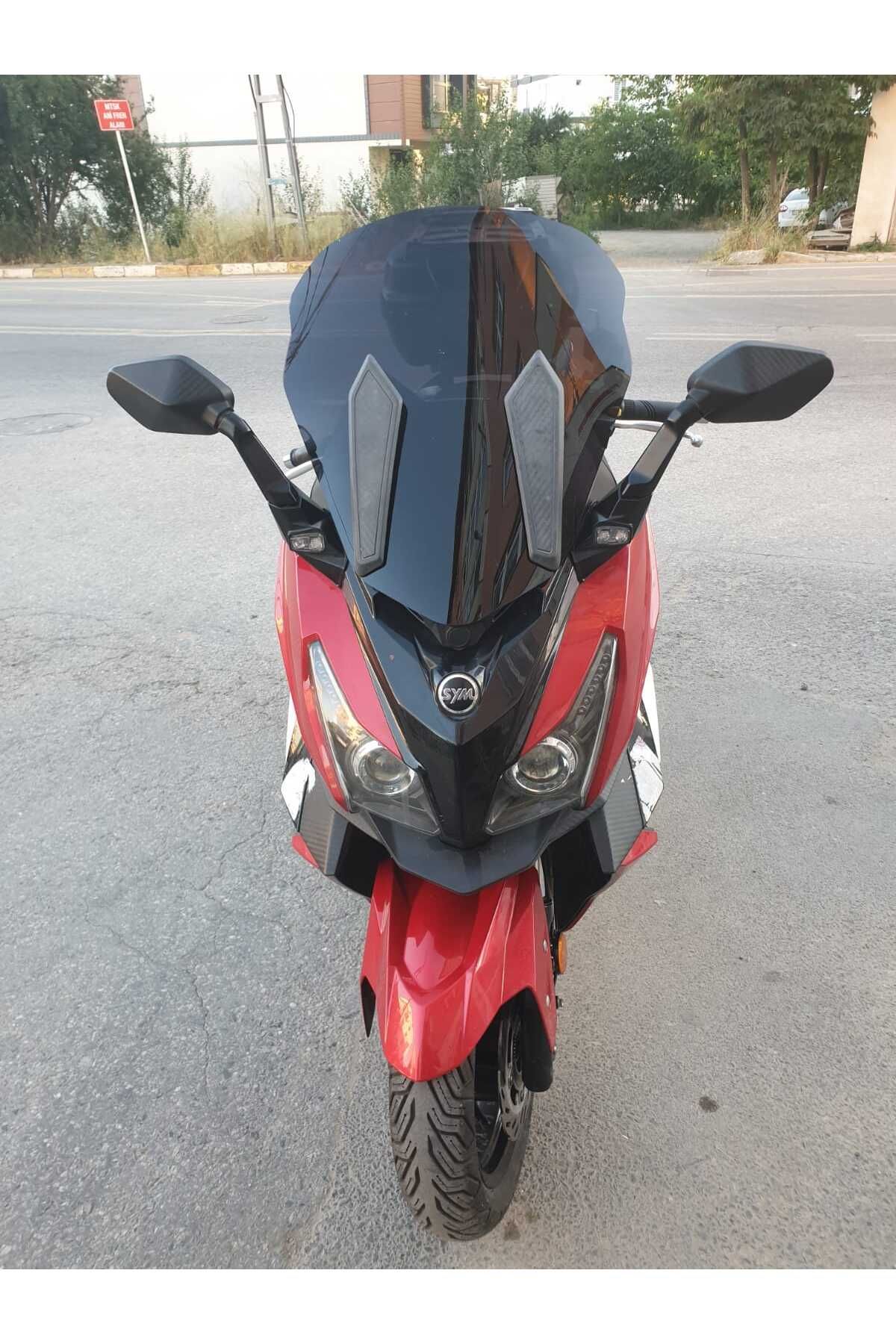 SYM Cruisym 250 Siperlik Ön Cam 2018 Model 57cm Siyah Renkli 4mm UZUN CAM
