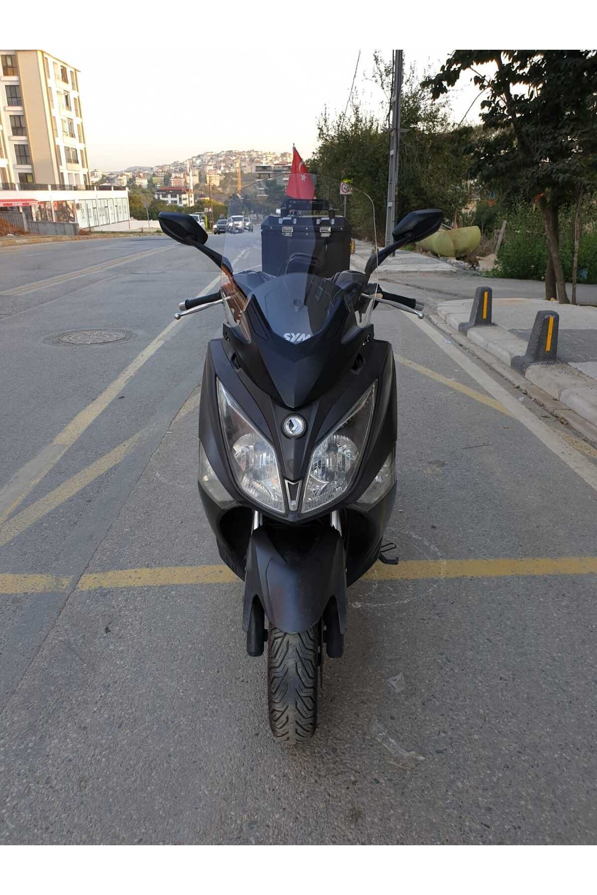 SYM Joymax 250 İ Siperlik Ön Cam 2015 2016 Model 65cm Şeffaf Renkli 4mm APARAT GÖNDERİLMEYECEK