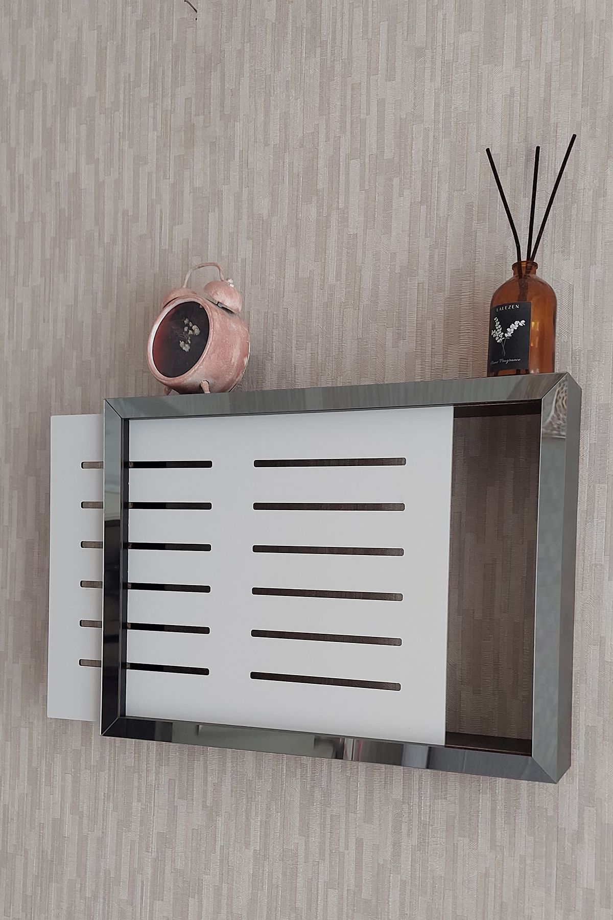 HKM Ticaret-25X35X7 cm - with Grid and Wall Hanging Fuse and Modem-Wifi Storage Box 3