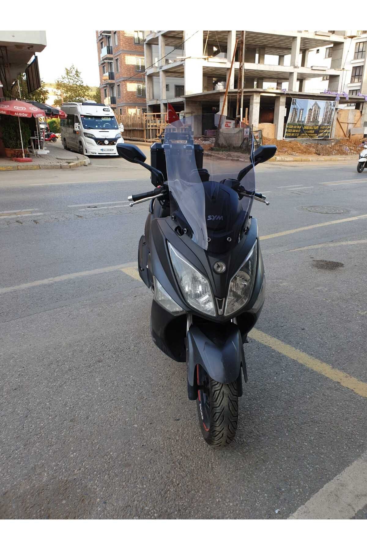 SYM Joymax 250 İ Siperlik Ön Cam 2013 2016 Model 75cm Füme Renkli 4mm UZUN CAM