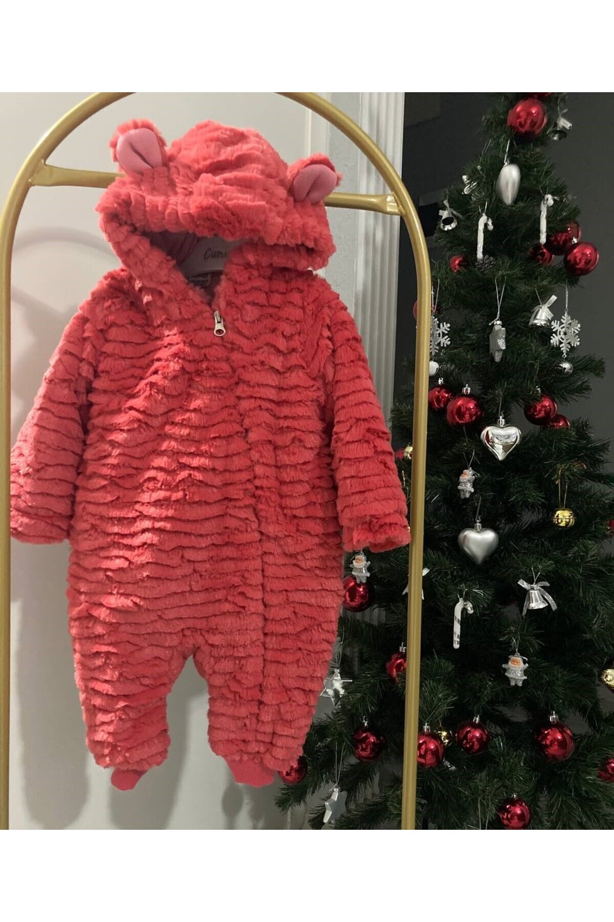 Butik BEBEK PELUŞLU ASTARLI TULUM NAR ÇİÇEĞİ RENK fotoğrafı 2 (önizleme)