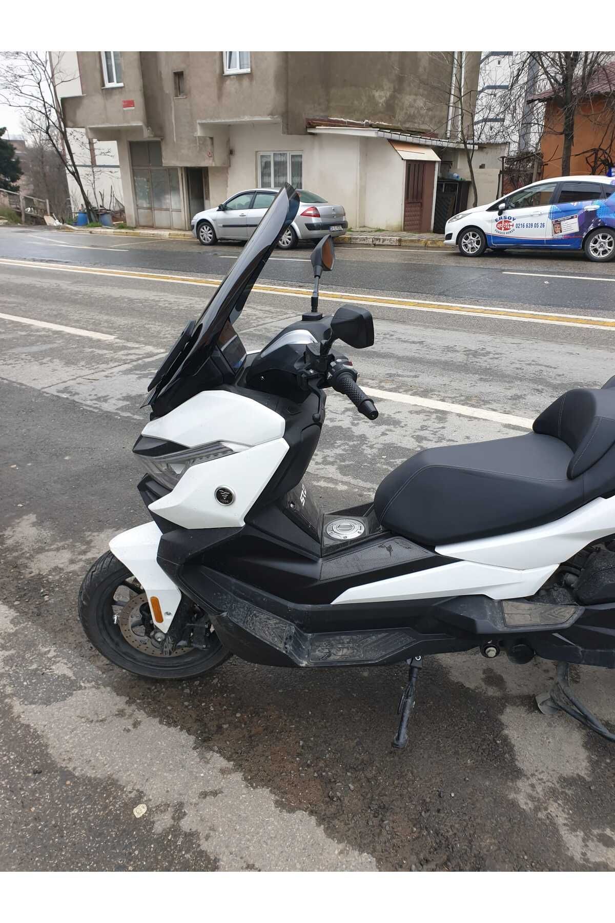 Voge SR4 Siperlik Ön Cam 2022-2025 Model 78cm Füme Renkli 4mm UZUN CAM