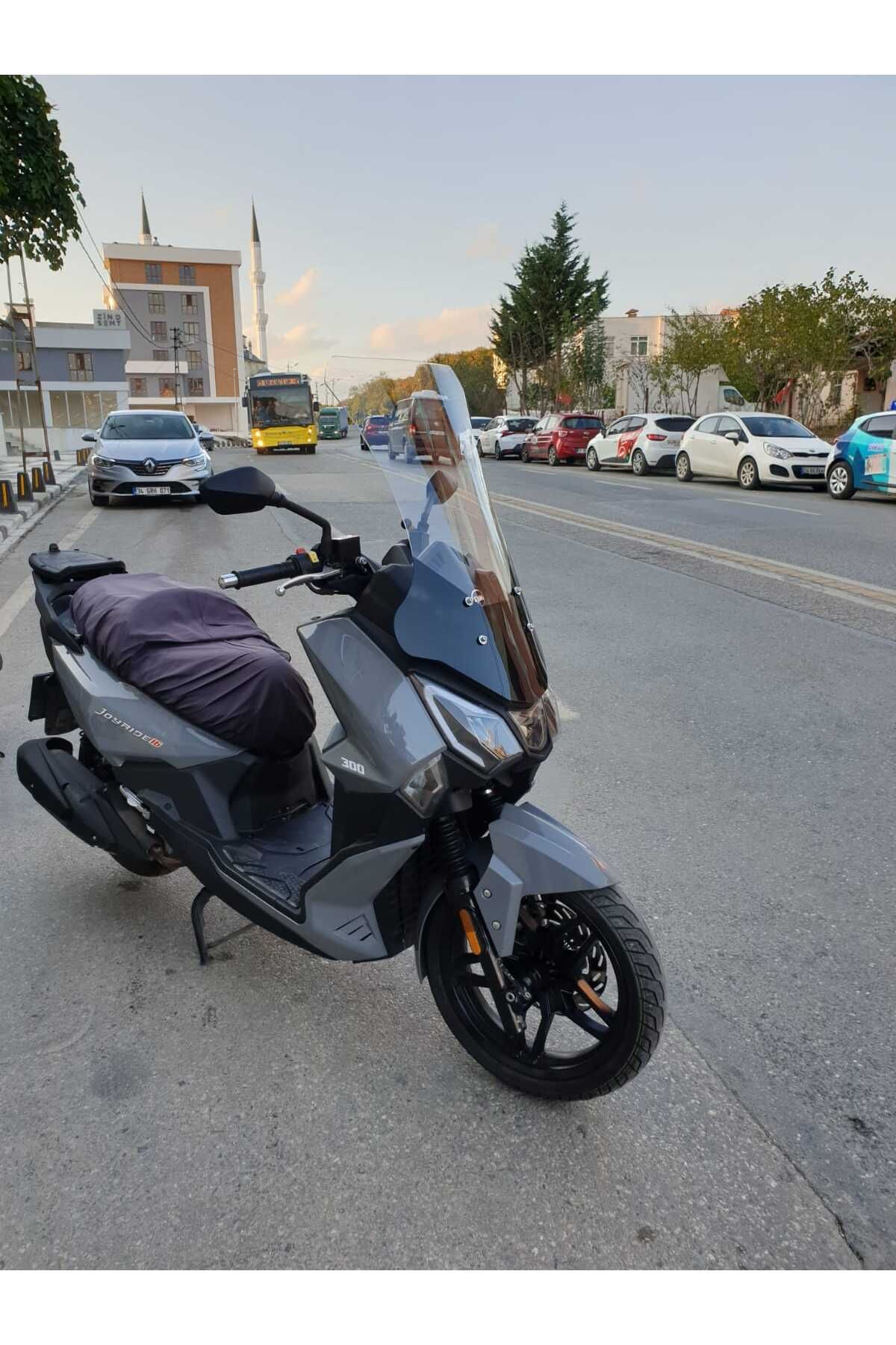 SYM Joyride 300 Siperlik Ön Cam 2023-2025 Model 75cm Şeffaf Renkli 4mm UZUN CAM