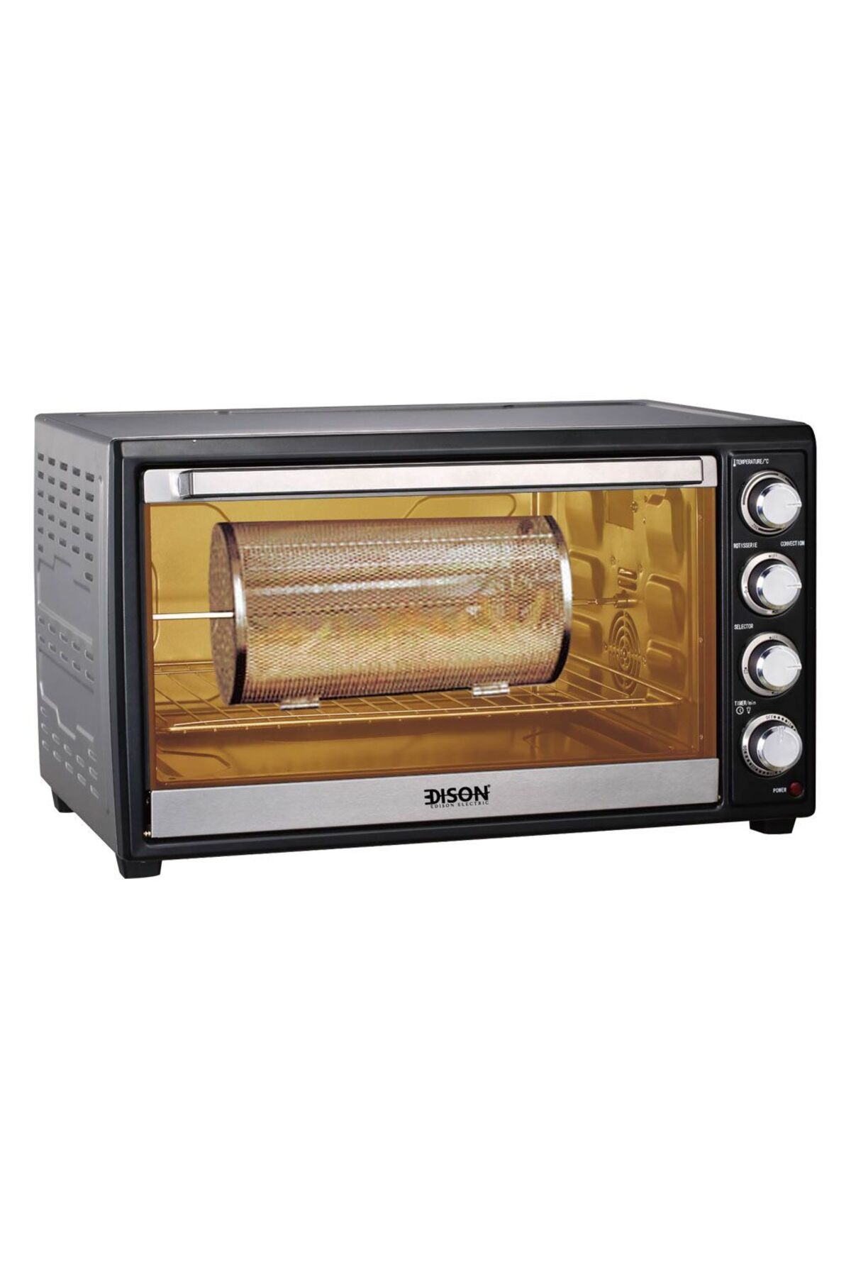 Edison-Hummer silver oven with grill, 60 liters, 2000 watts 1