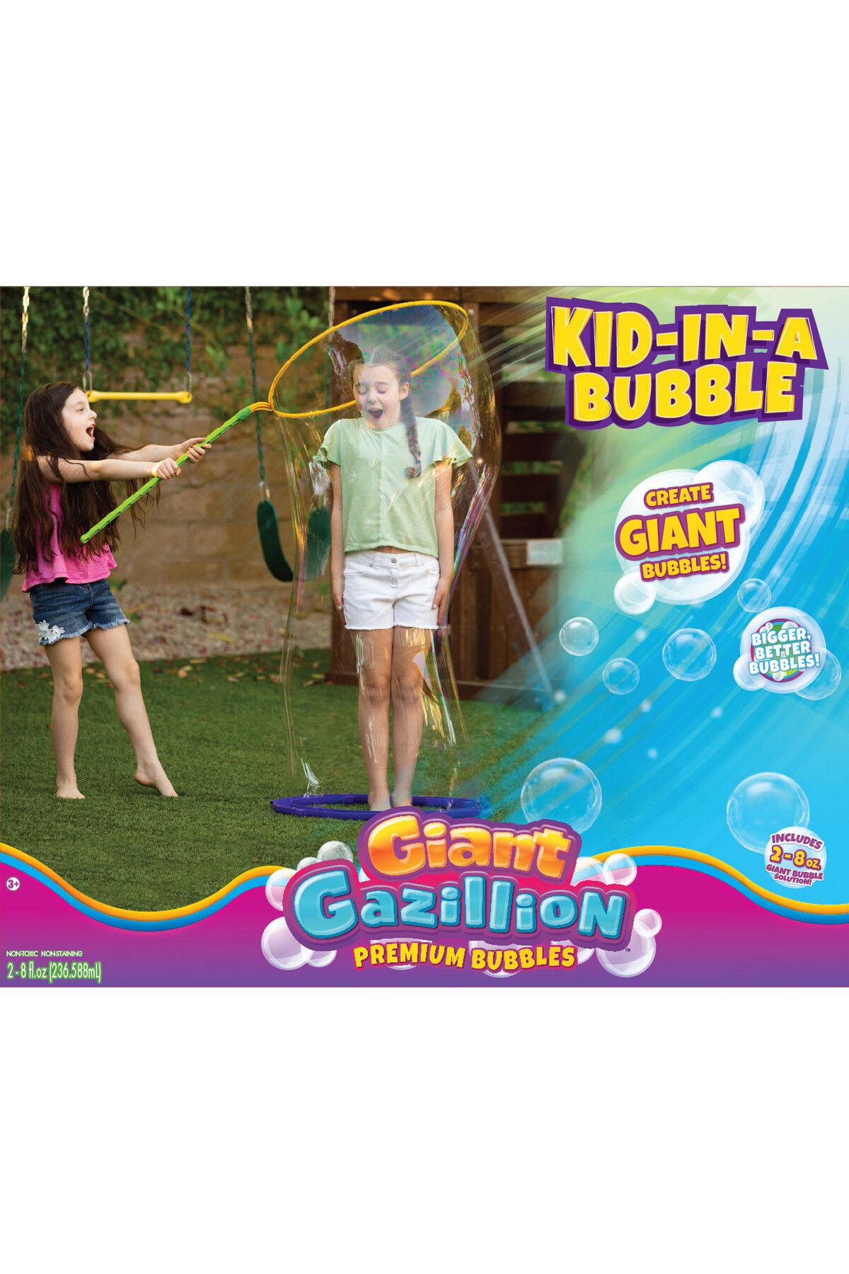 Gazillion Bubbles-Gazillion Kid-in-Bubble With 2 Bottles 8-Ounces Solution 1