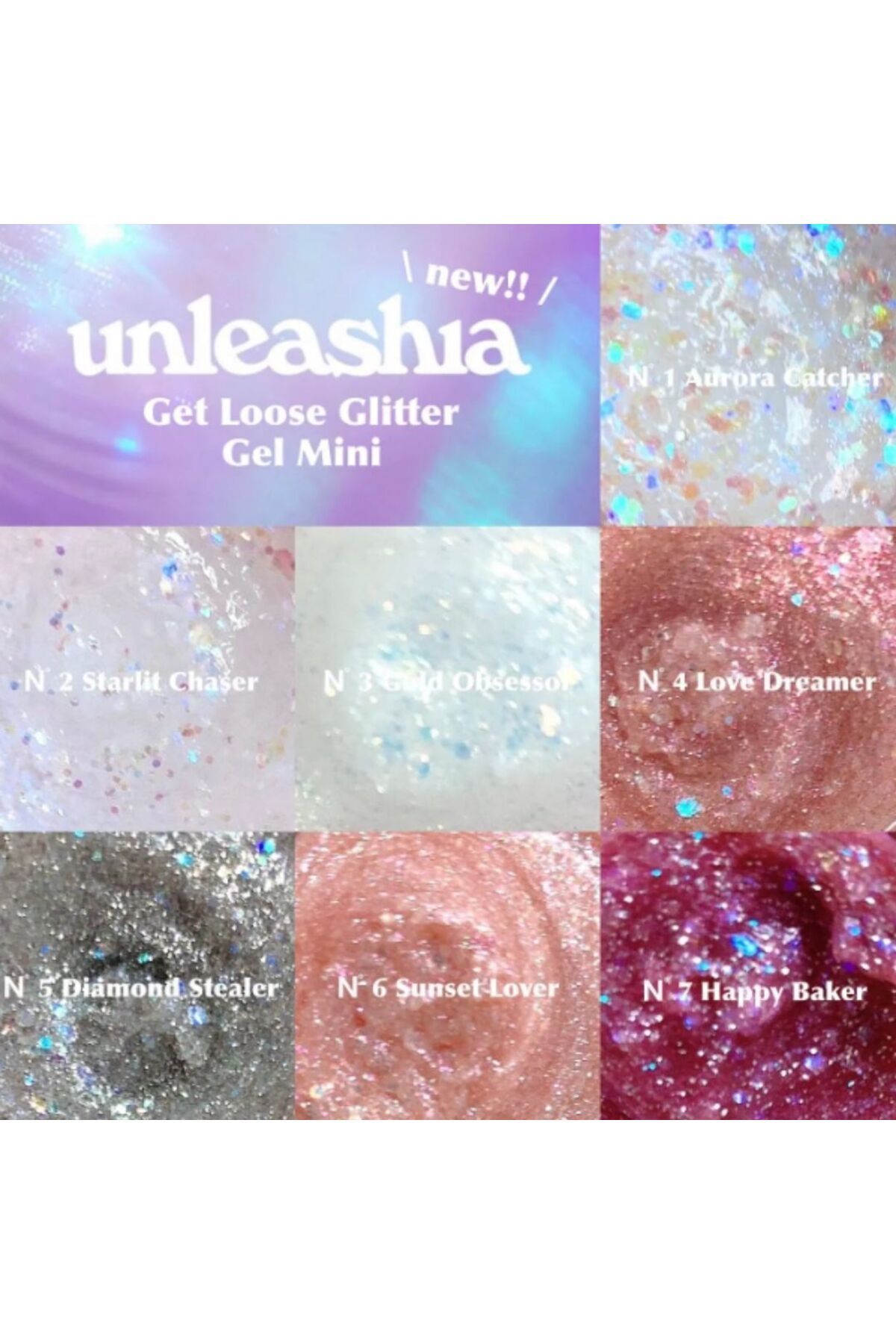 UNLEASHIA-Gold Obsessor Get Loose Glitter Gel 4g |   Shimmering Gel Eyeshadow 5