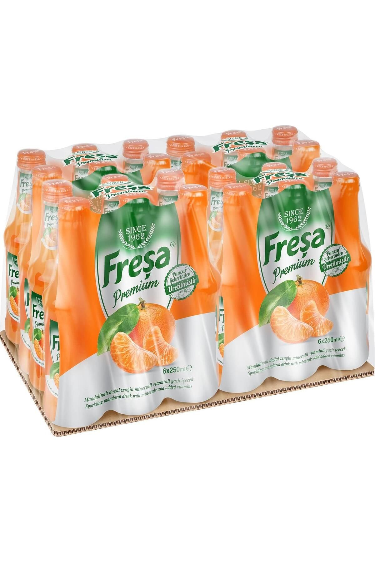 FREŞA Freşa Premium Mandalinalı Vitaminli Maden Suyu 250 Ml X 24 Adet