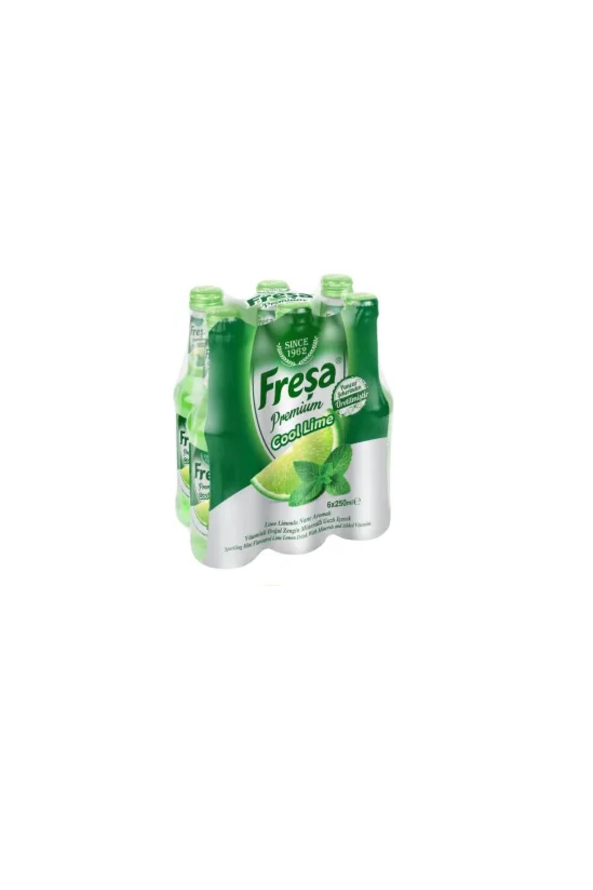 FREŞA Freşa Premium Cool Lime Limonlu Nane Aromalı Maden Suyu 250 Ml X 6 Adet
