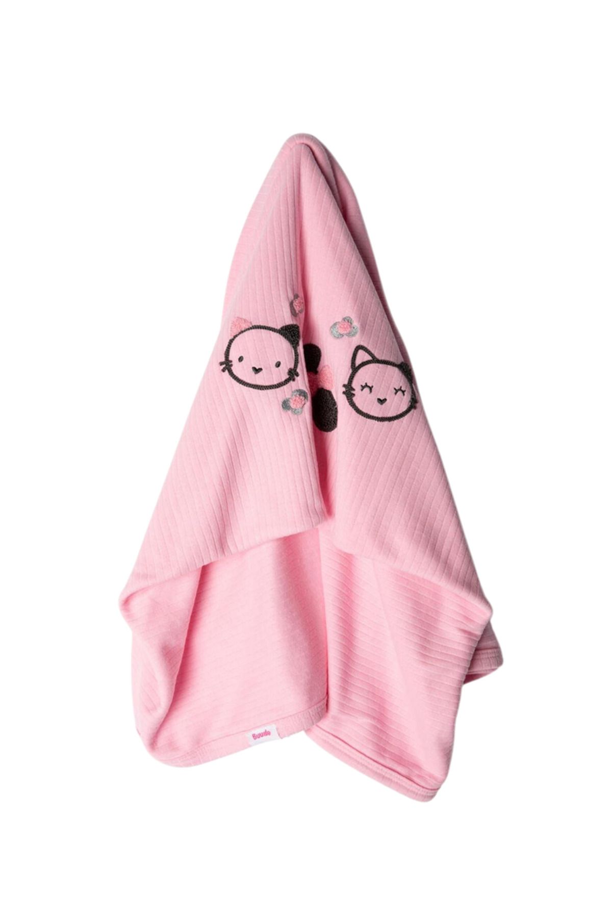 BUUDE Bambino Kids Penye Bebek Yeni Doğan Battaniye 90-100 cm - Pembe