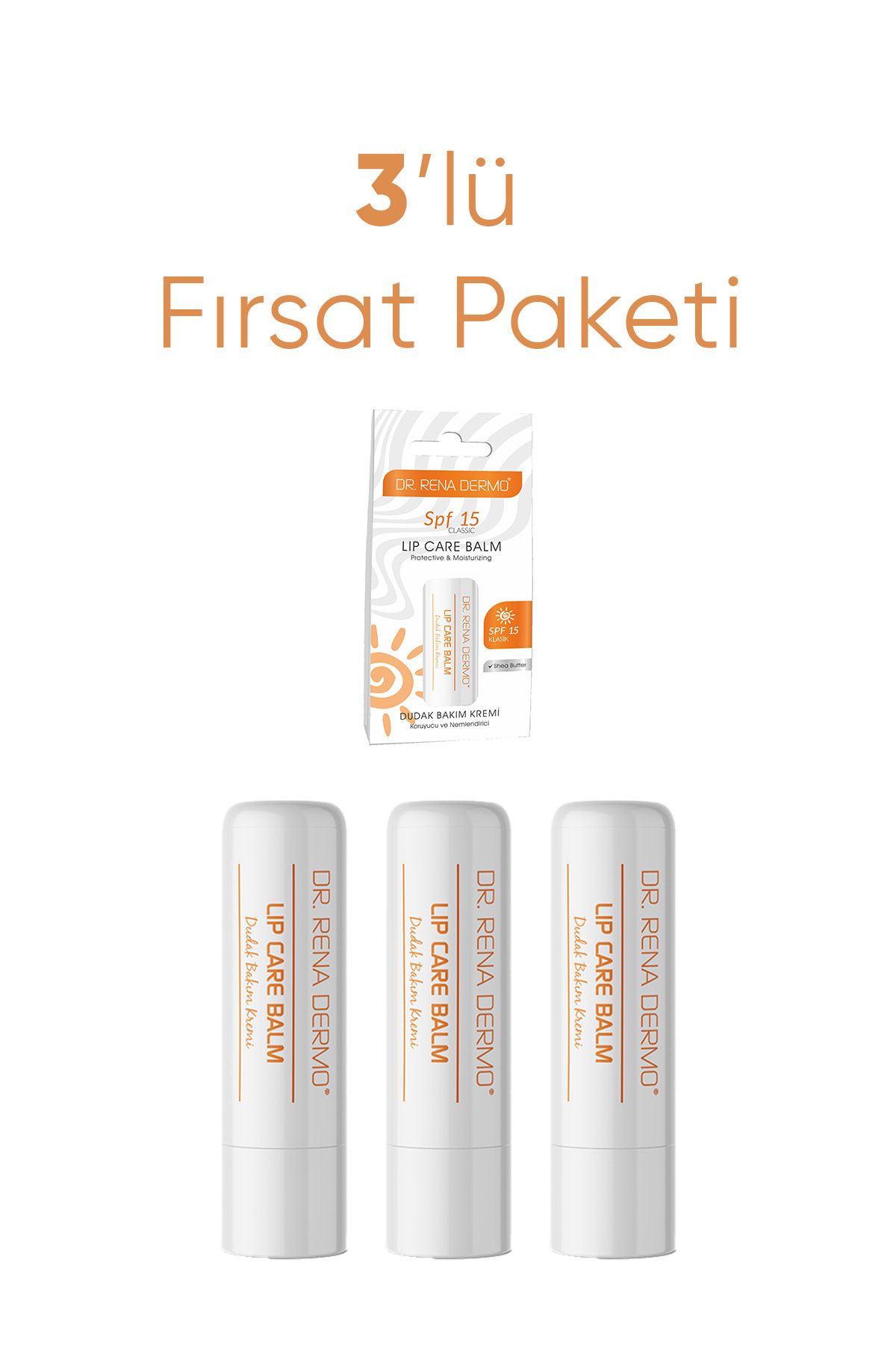 Dr.Rena DERMO LIP CARE BALM - DUDAK BAKIM KREMİ (SPF 15)