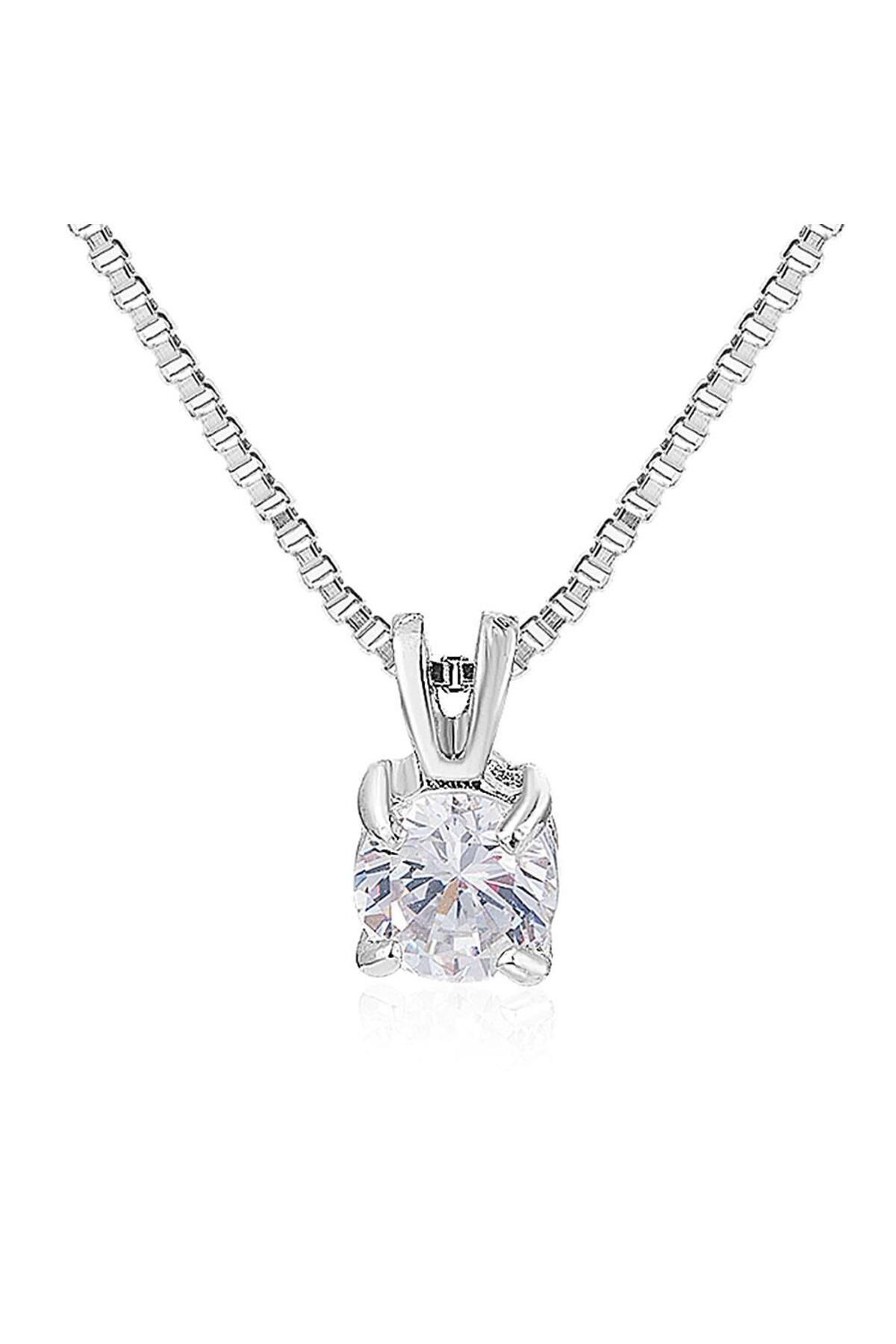 KUMİ Kristal Taşlı Zincirli Kolye