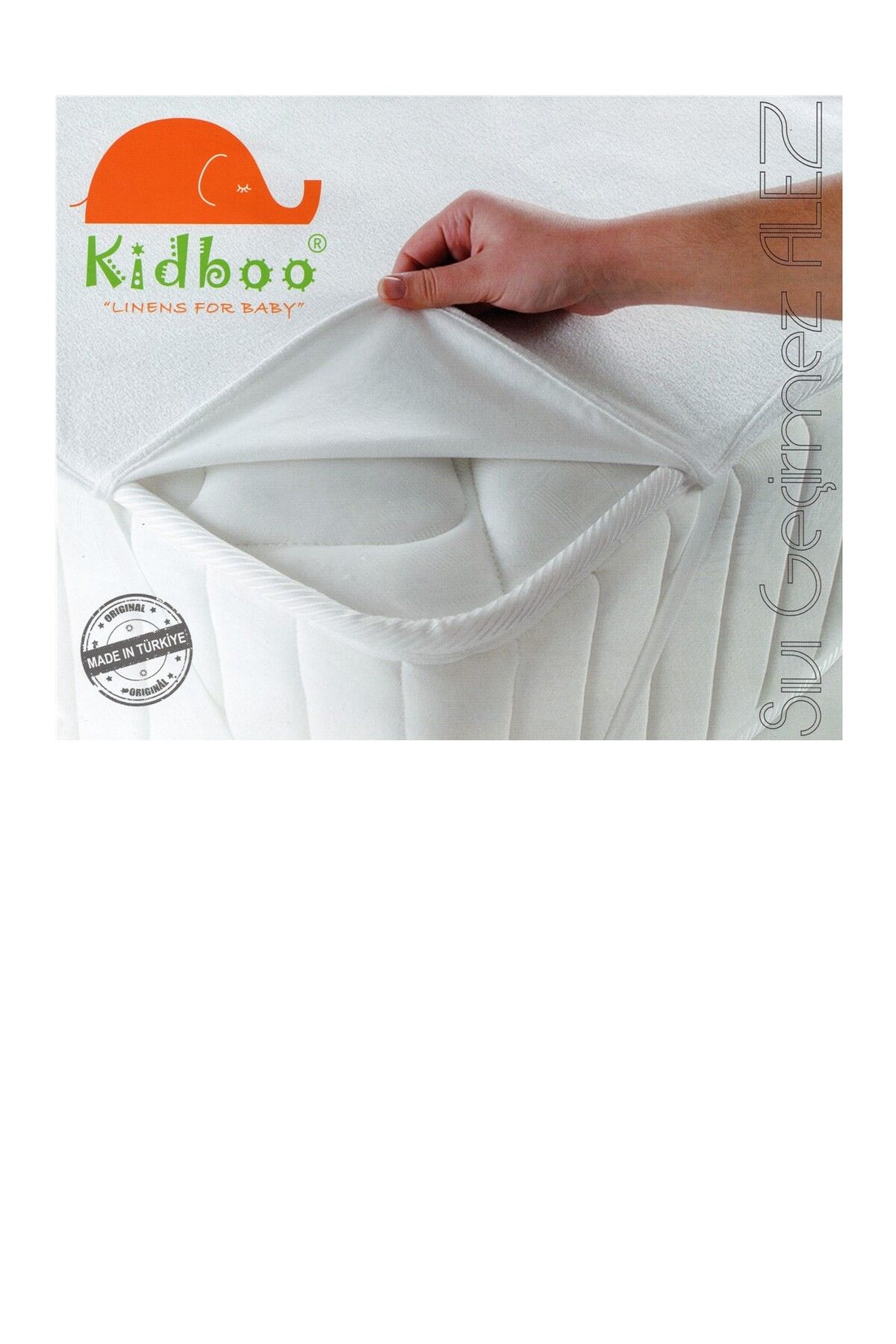 Kidboo Microfiber Kumaş Yüzey Sıvı Su Geçirmez Köşe Lastikli Bebek Yatak Koruyucu Alezi (ebat: 60*120 Cm)