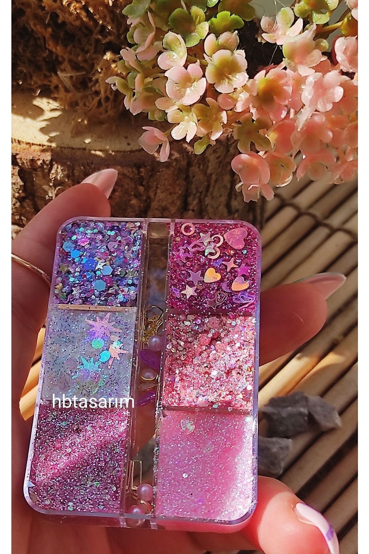 hbtasarim Glitter Göz Farı -yüz Ve Vücut Simi Paleti Pembe Barbie Parlak Glitter-6