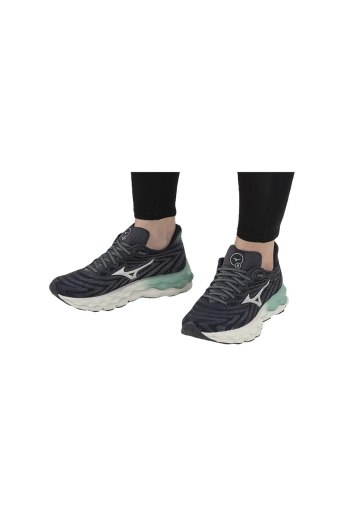 کفش دو و تمرین چند رنگ زنانه WAVE SKY 8 در حال رانینگ آبی Mizuno