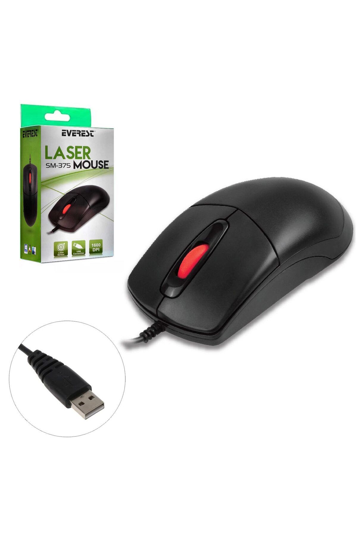 NZM TİCARET Sm-375 Kablolu Mouse 1600 Dpi