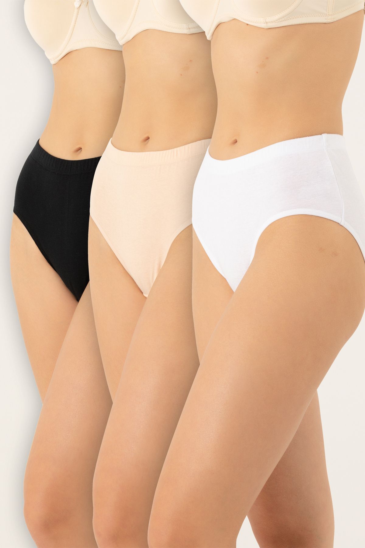 Doremi-3-Piece High Waist Anti-Sweat Comfortable Fit Women's Slip Panties 1