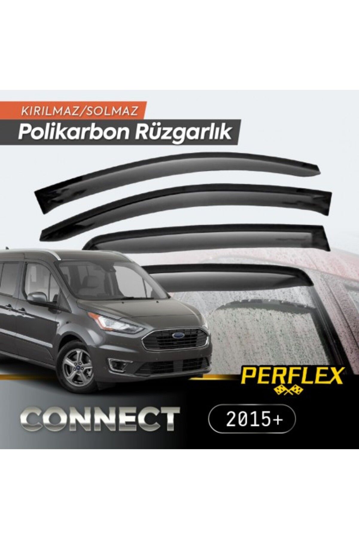 Acousticworld Ford Connect 2015+ Cam Rüzgarlığı V2 Düz