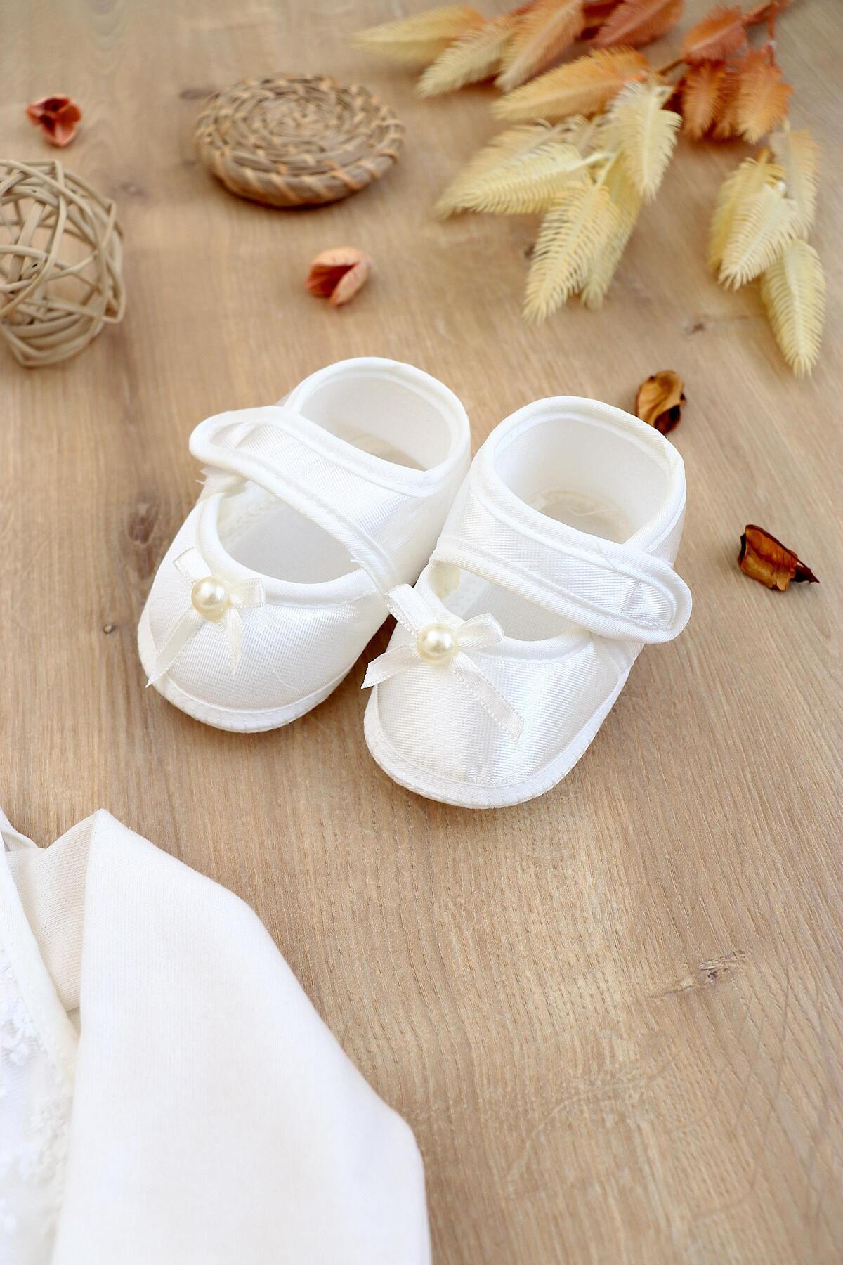 Sitilin Kız Bebek Mevlüt Elbisesi Gelinlik Dantelli Mevlit Takımı Bebek Mevlütlük Set 0-3 AY STL6830 fotoğrafı 4 (önizleme)