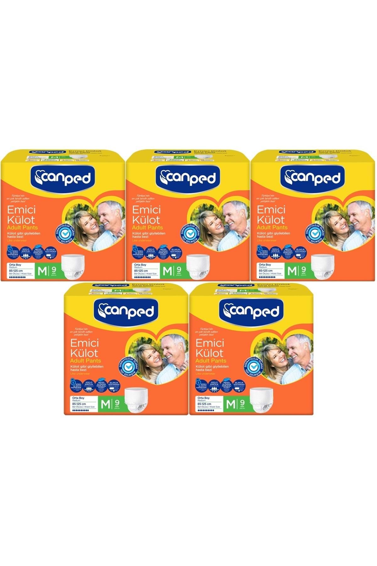 Canped Emici Külot Hasta Bezi M-Orta 45 Adet (5PK*9)