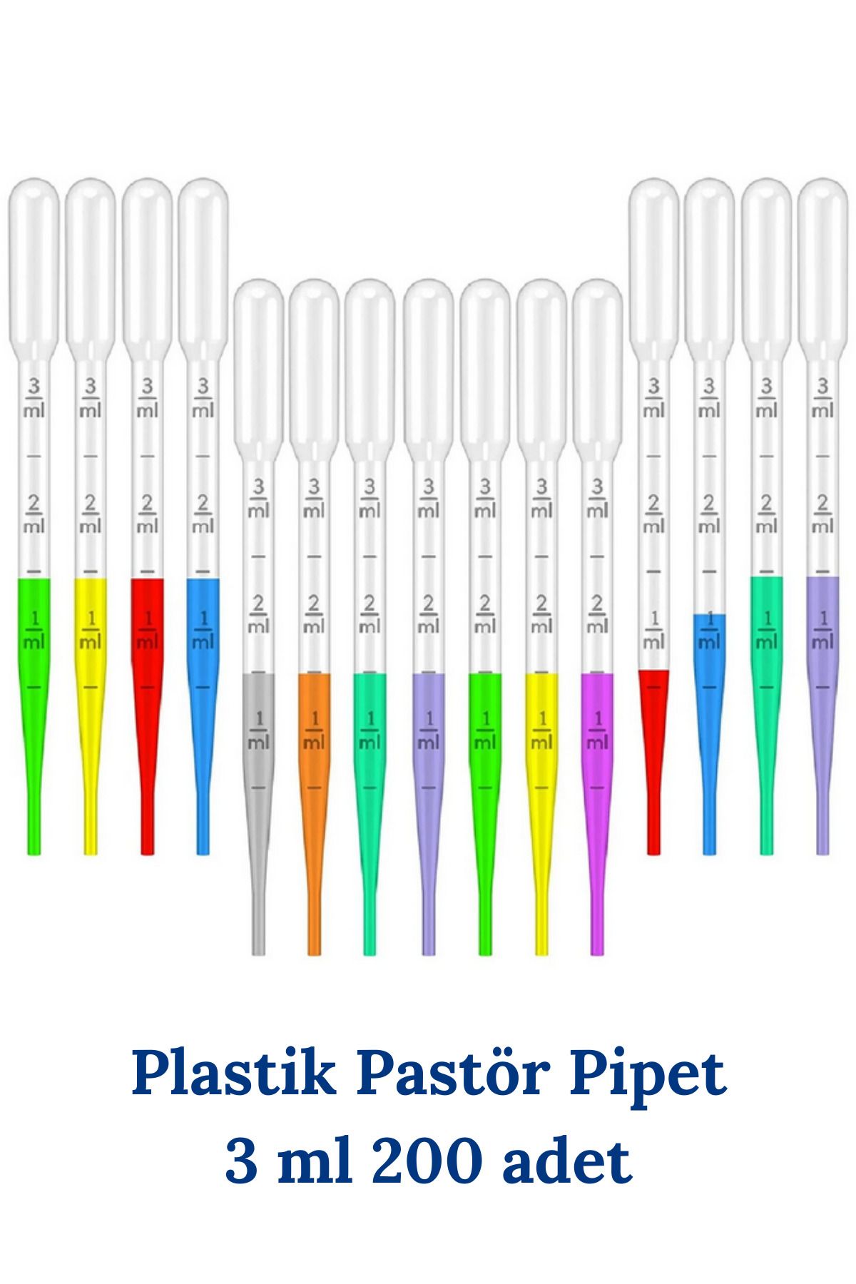 Mr. Crowley Pastör Pipet Damlalık 200 adet 3 ml Pastor