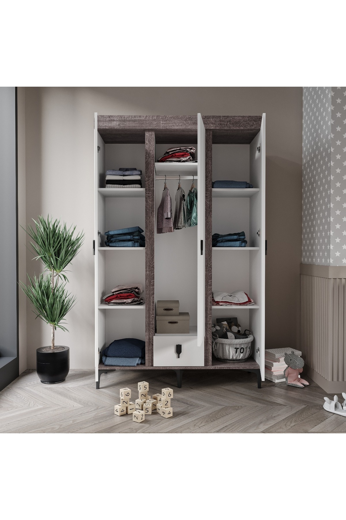 PATİKO ROSE 3 KAPAKLI DOLAP fotoğrafı 2 (önizleme)