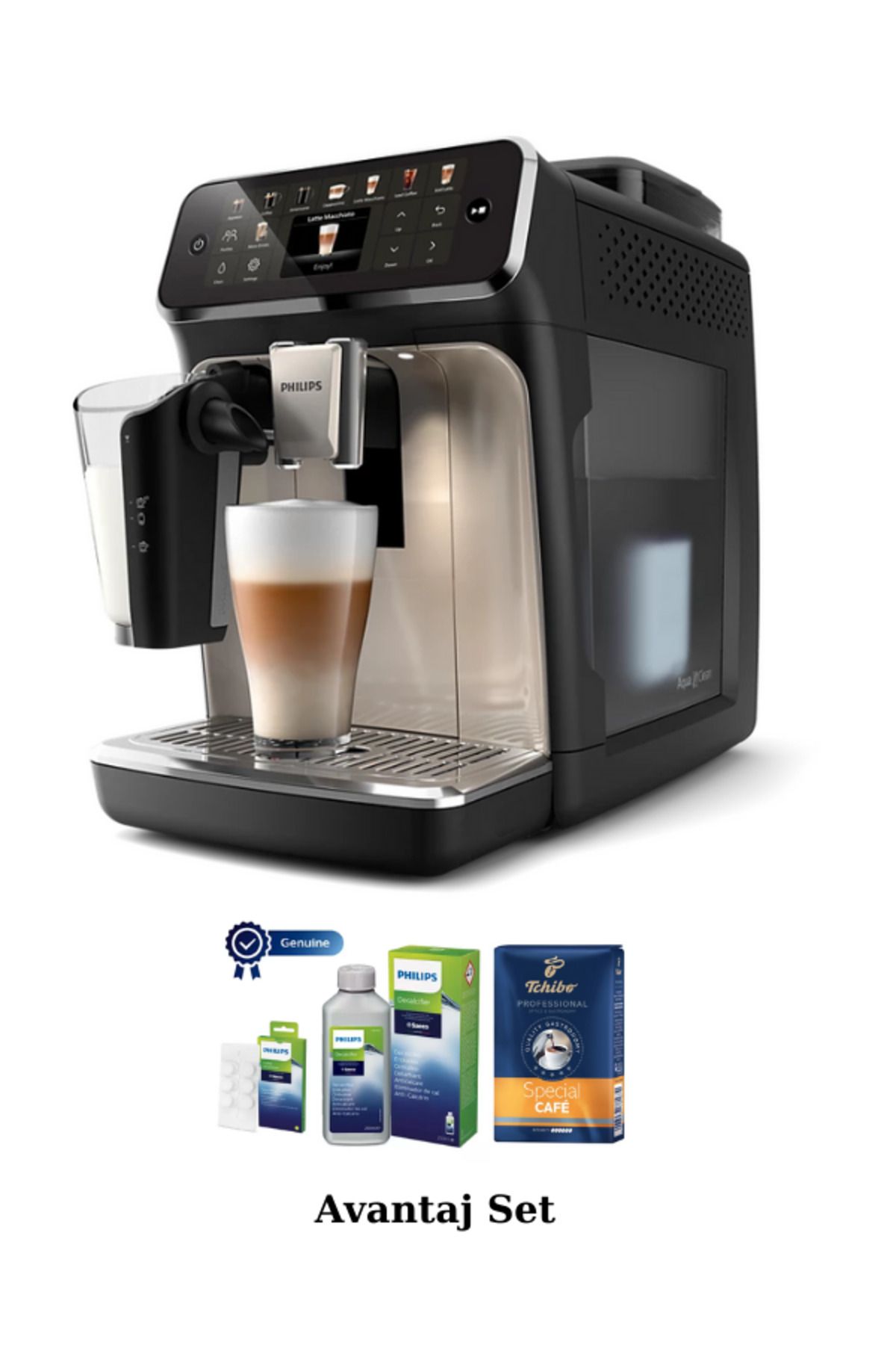 Philips LatteGo 5500 Serisi Tam Otomatik Espresso Makinesi, Tablet, Solüsyon, 250gr Kahve, Avantaj Set