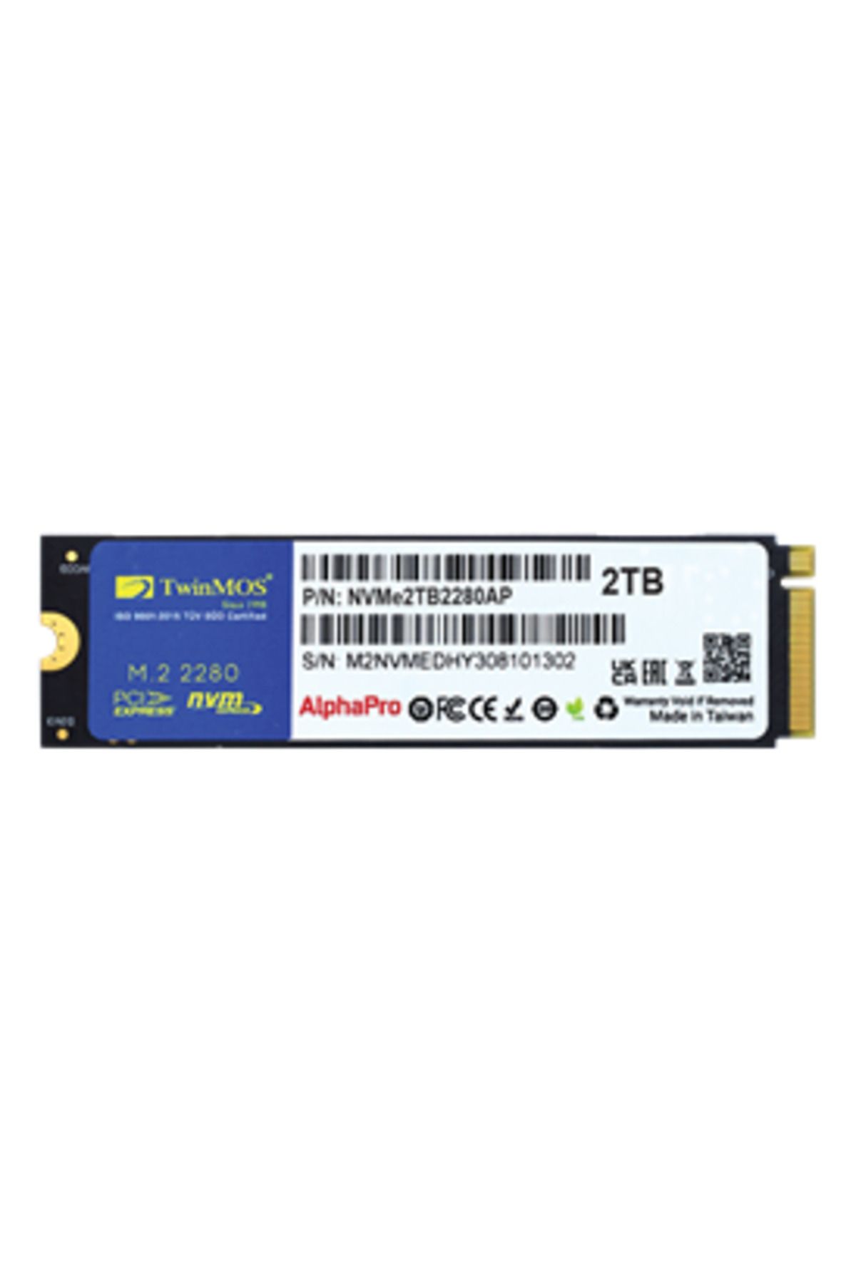 TwinMOS 2 TB NVME SSD 3600/3250 (NVMe2TB2280AP)